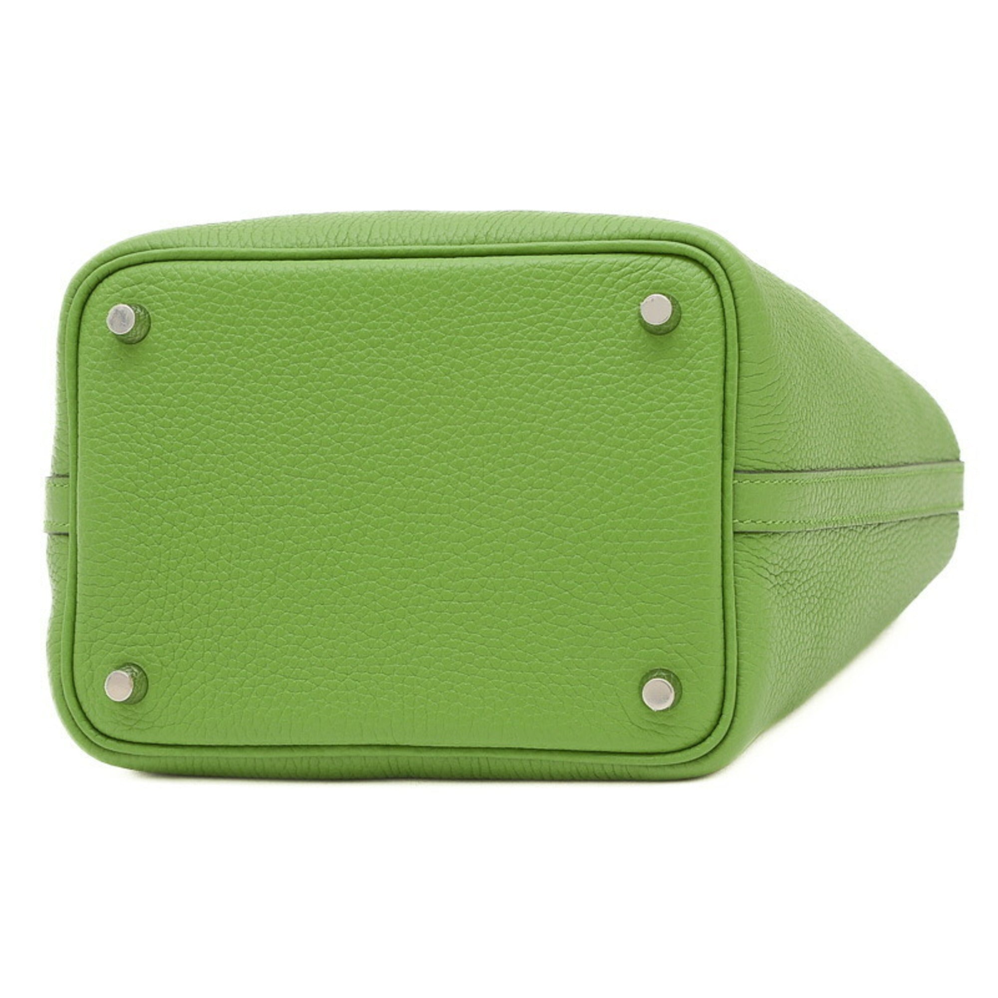 Hermes Picotin Lock Pm 18 Handbag Taurillon Vert Yucca W Stamp