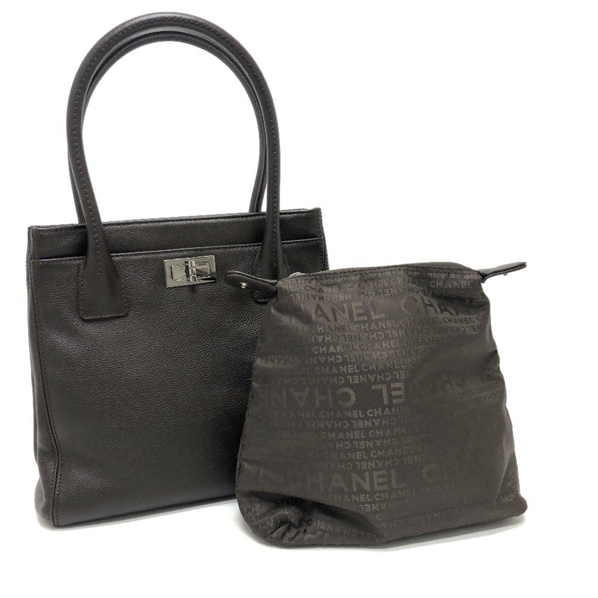 Chanel Executive 2.55 Tote Bag Leather Women's Brown Similar