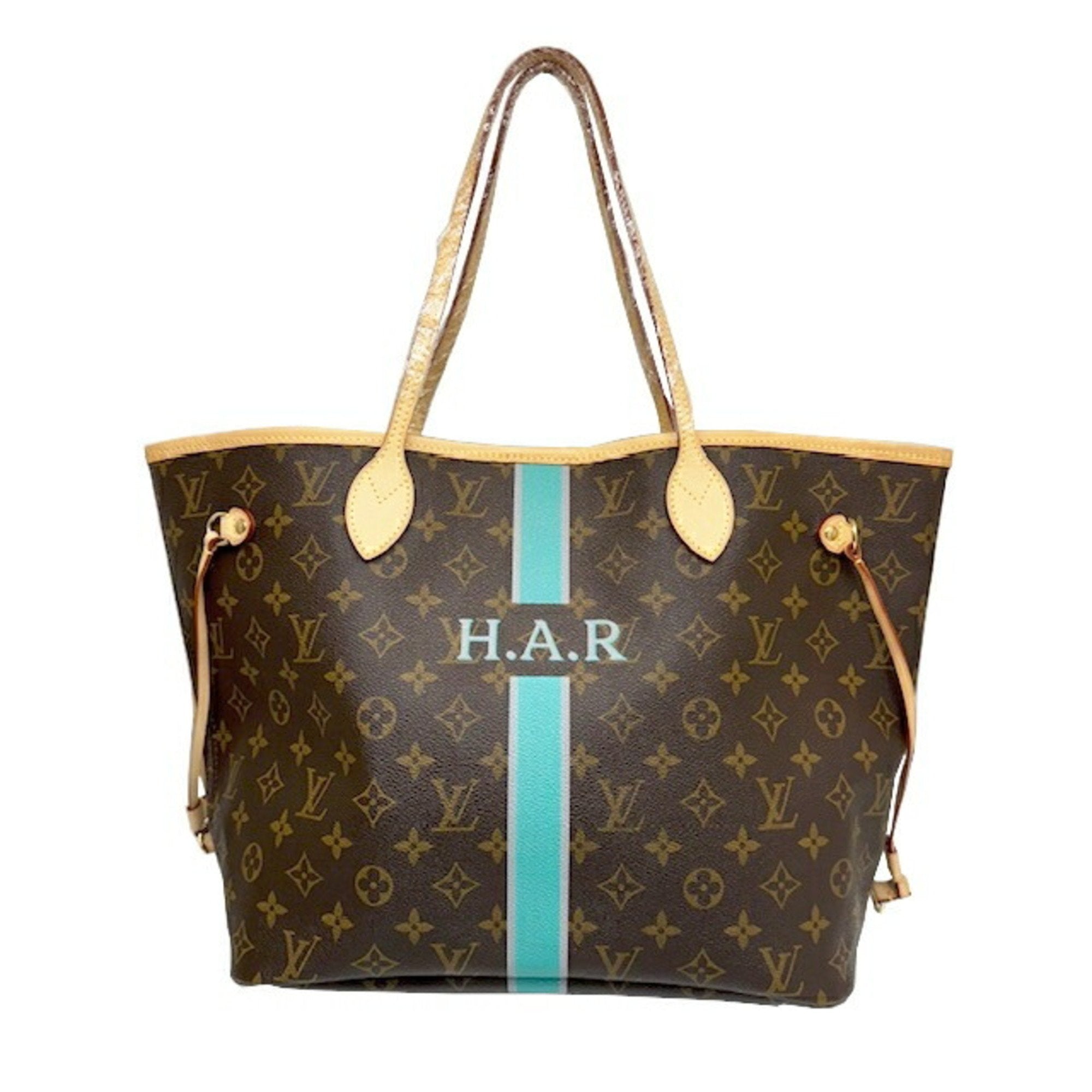 Louis Vuitton Monogram Neverfull Mm M40156 Sp0171 My Lv Heritage Tote Bag Shoulder With Initials For Women