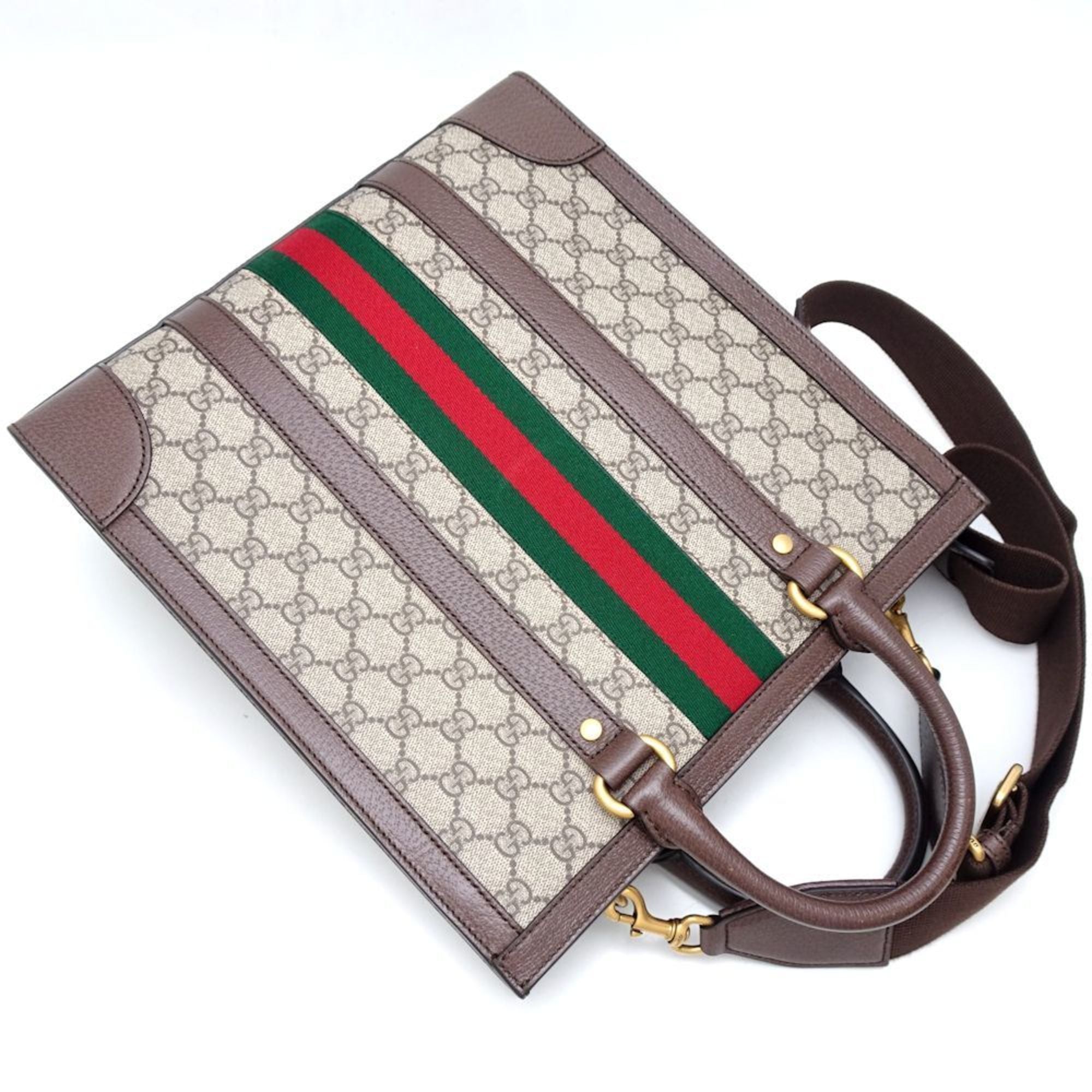 Gucci Ophidia Medium Tote Bag Beige Ebony 724685
