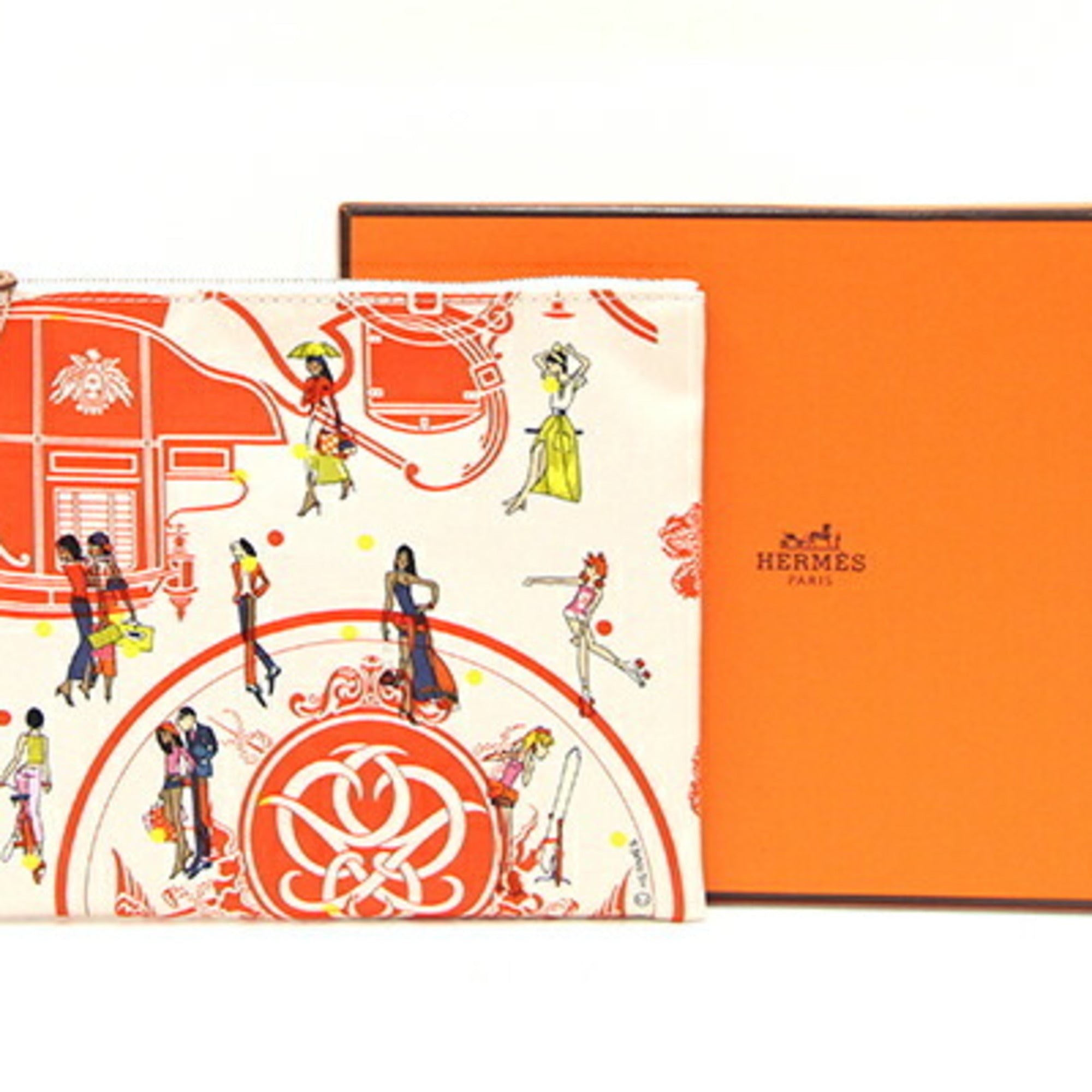 Hermes Pouch Silky Pocket Case Multicolor Silk Women's Hermes