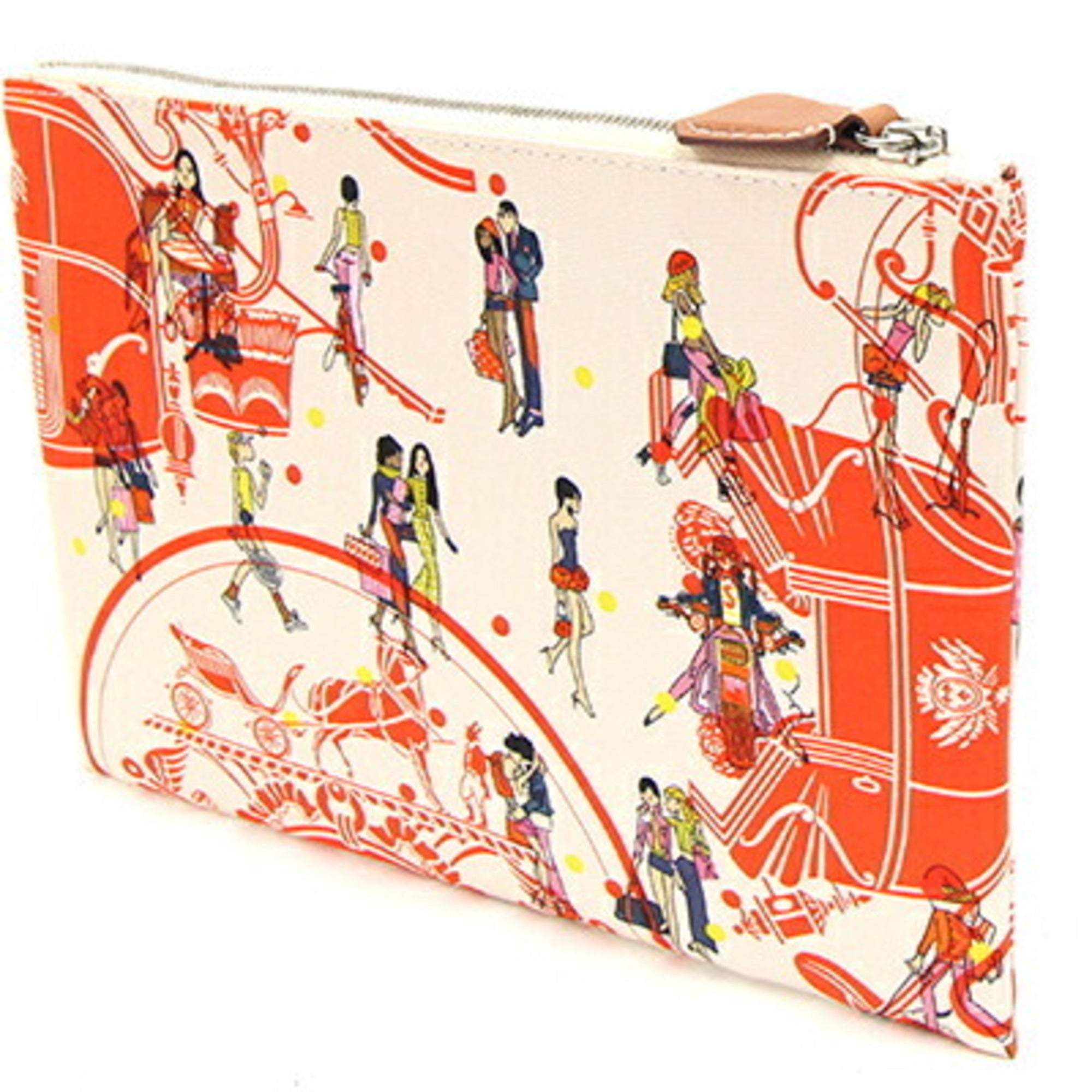 Hermes Pouch Silky Pocket Case Multicolor Silk Women's Hermes