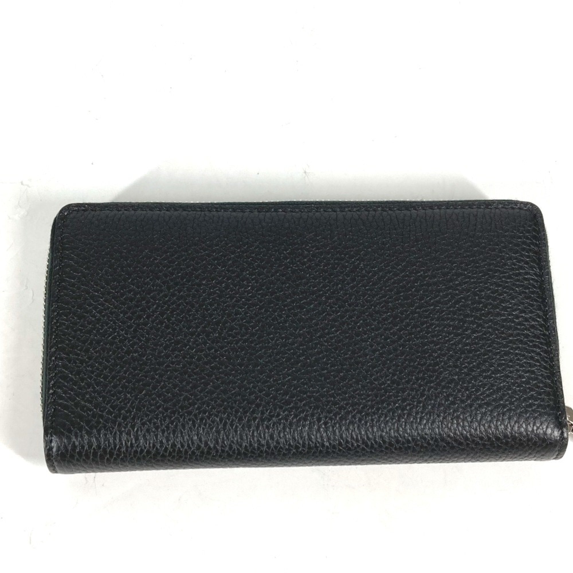 Gucci 771154 Long Wallet Zip Around Long Wallet Black
