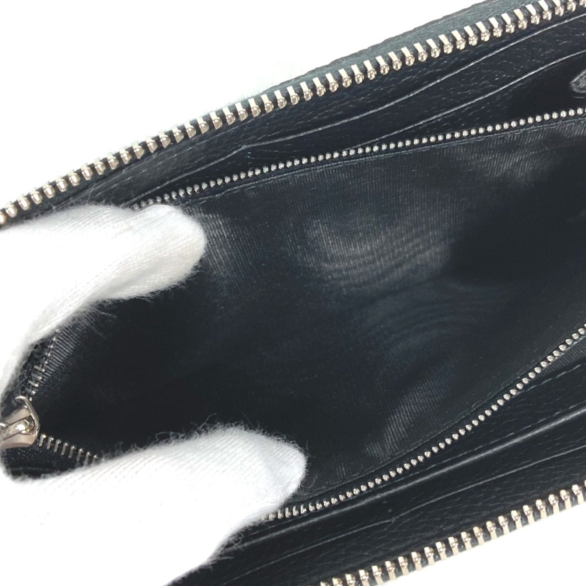 Gucci 771154 Long Wallet Zip Around Long Wallet Black