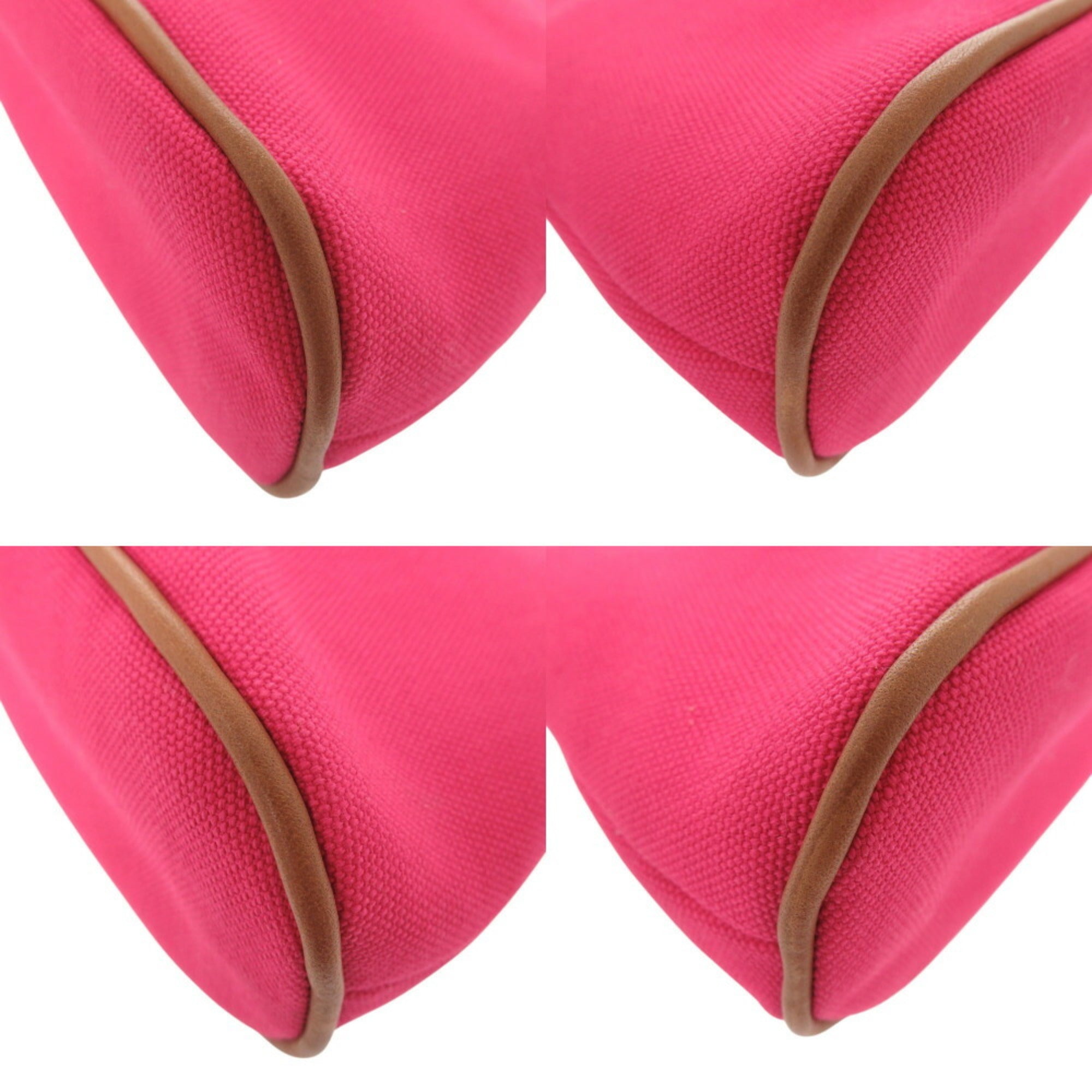 Hermes Bolide Pouch 20 Pm H103773 M Canvas Hibiscus Pink 0459 Hermes