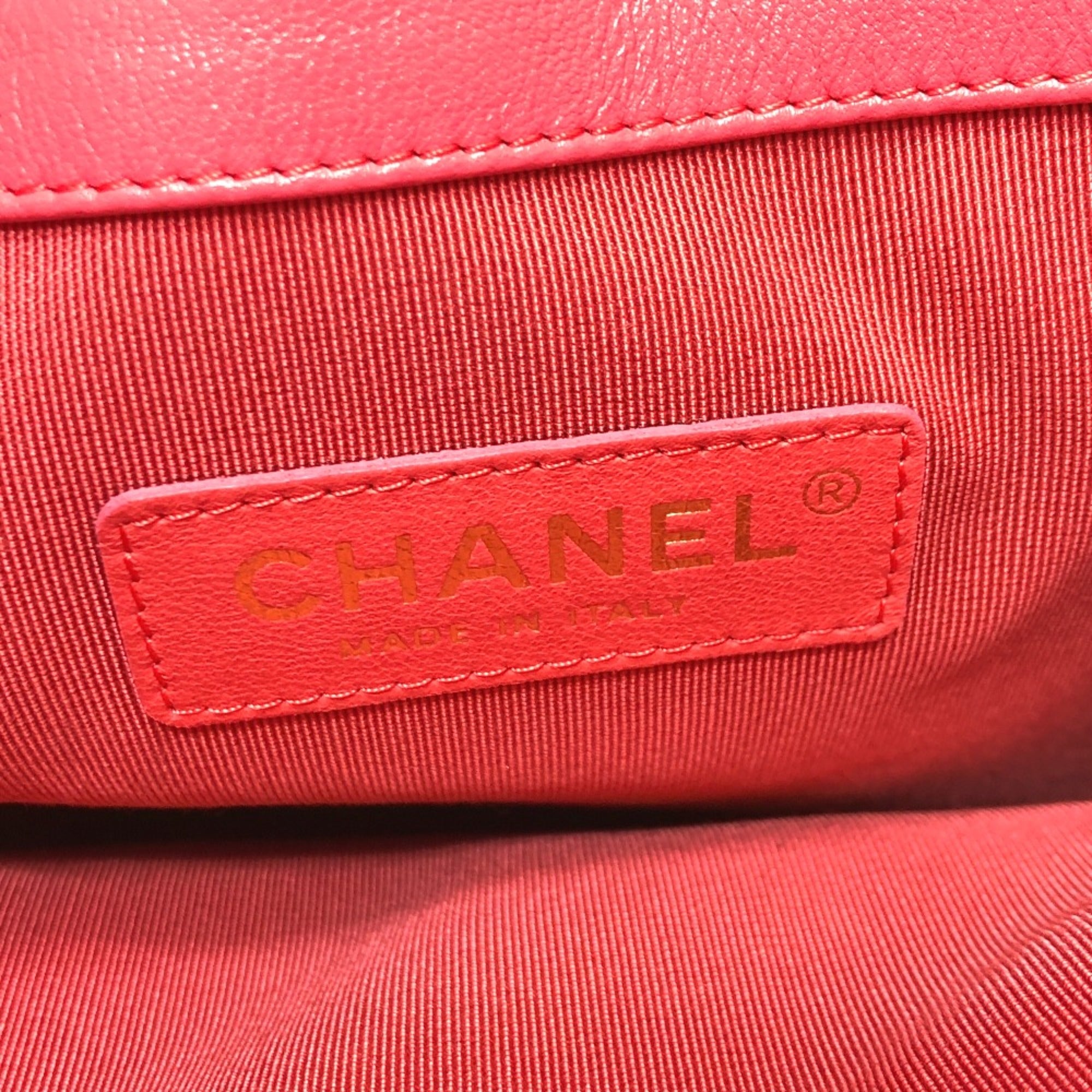 Chanel Chain Hand Bag Pink Gold Hardware