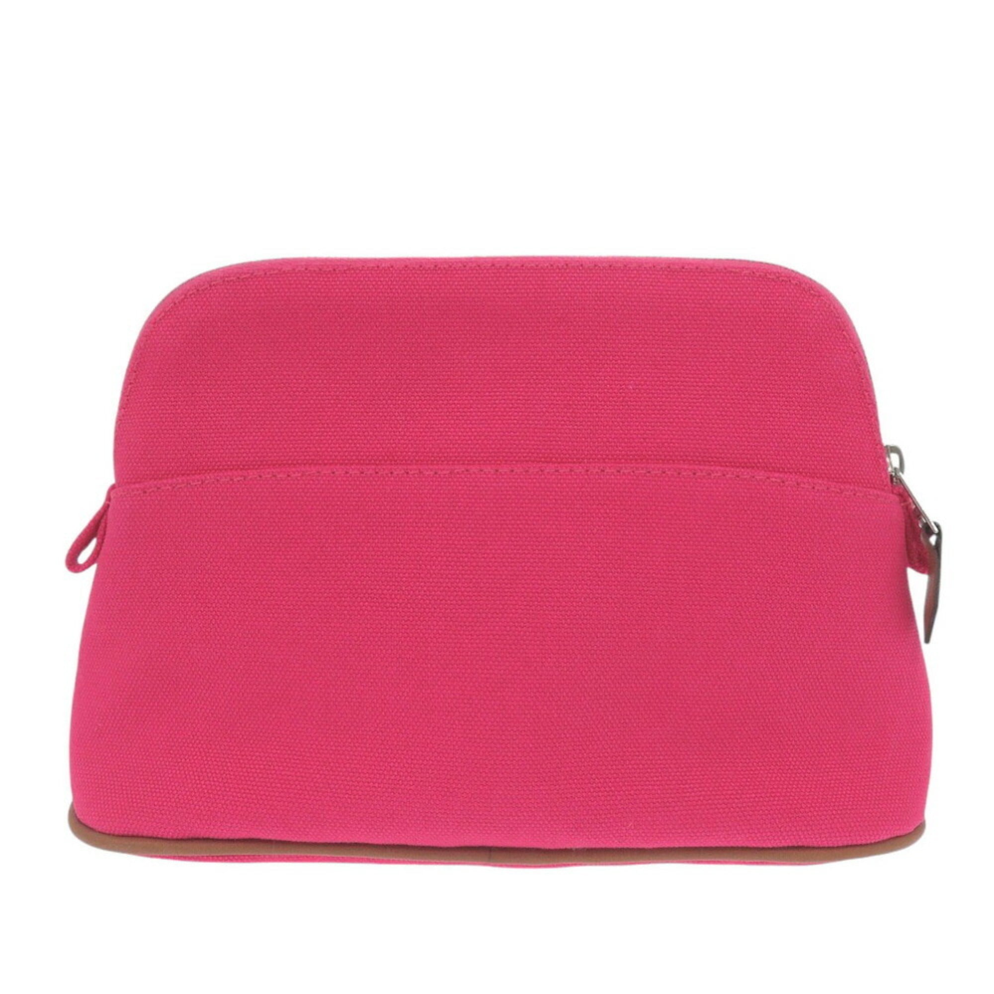 Hermes Bolide Pouch 20 Pm H103773 M Canvas Hibiscus Pink 0459 Hermes