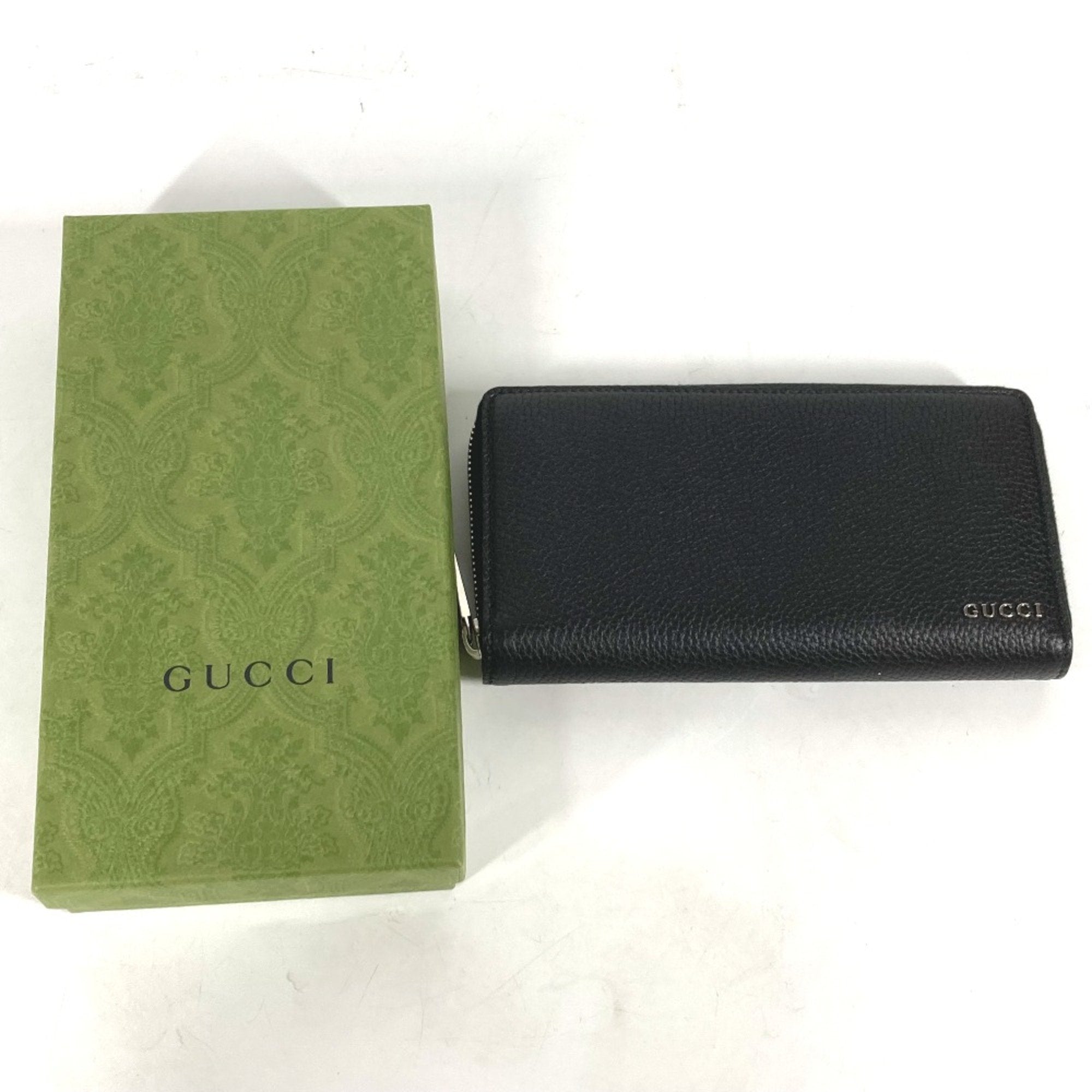 Gucci 771154 Long Wallet Zip Around Long Wallet Black
