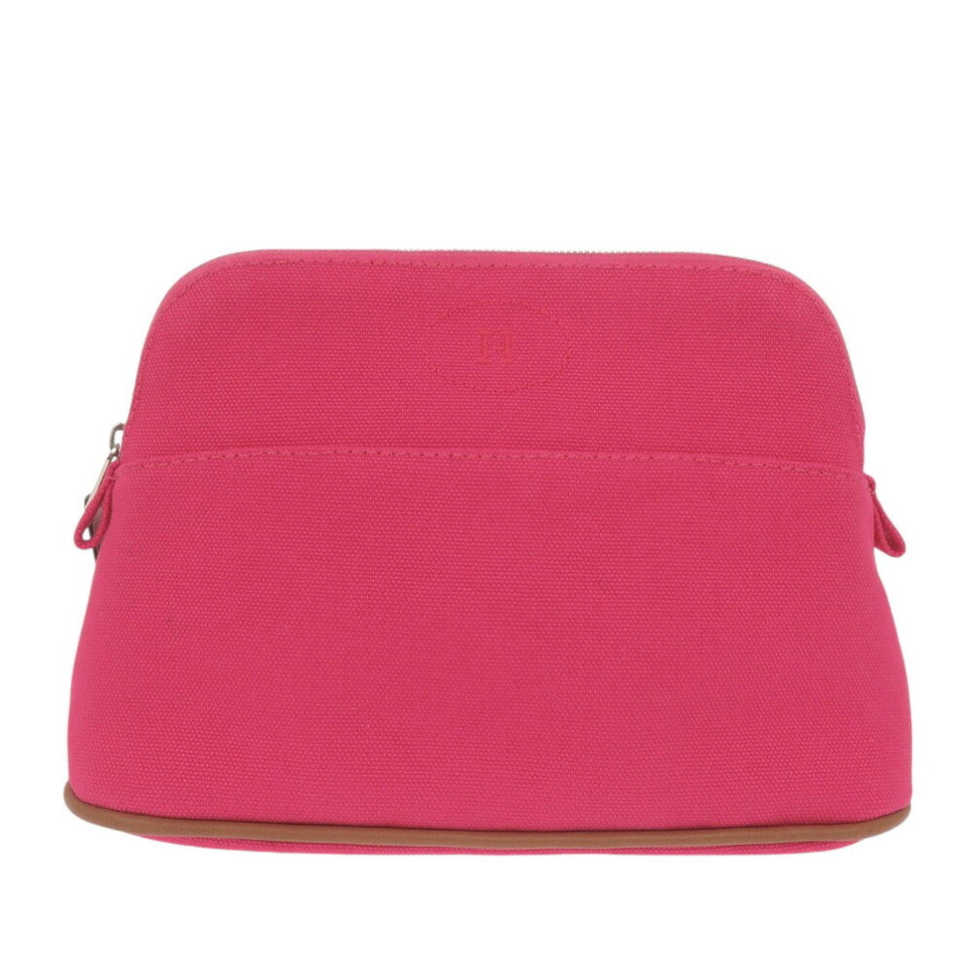 Hermes Bolide Pouch 20 Pm H103773 M Canvas Hibiscus Pink 0459 Hermes