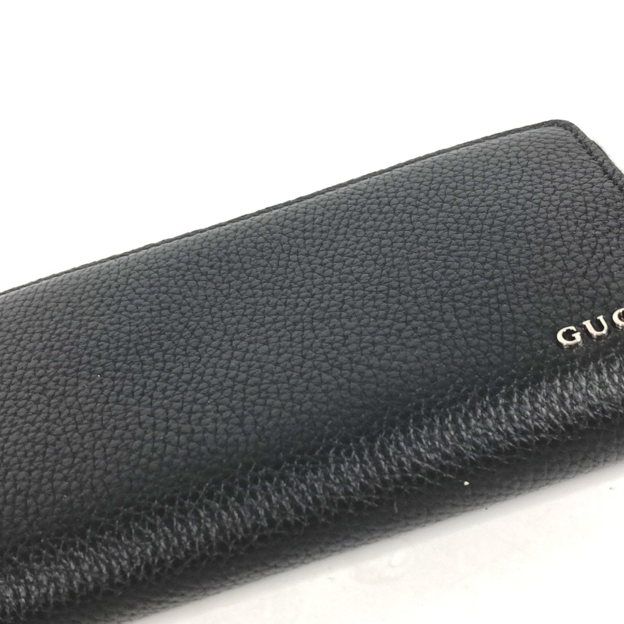 Gucci 771154 Long Wallet Zip Around Long Wallet Black