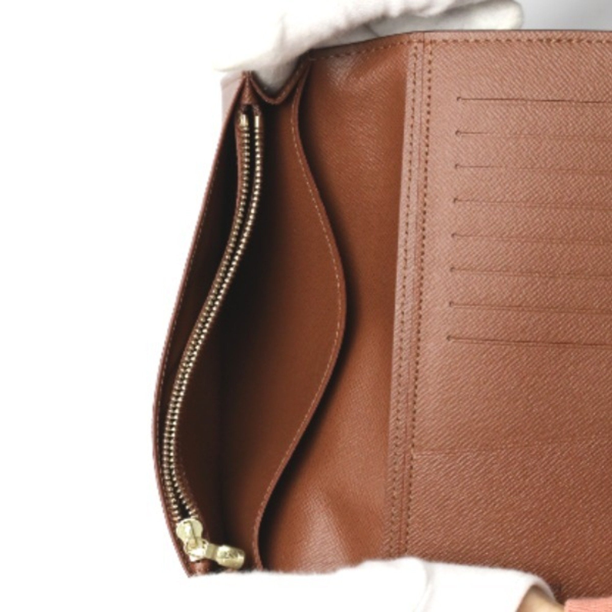 Louis Vuitton Monogram Long Wallet Braza M66540 Brown