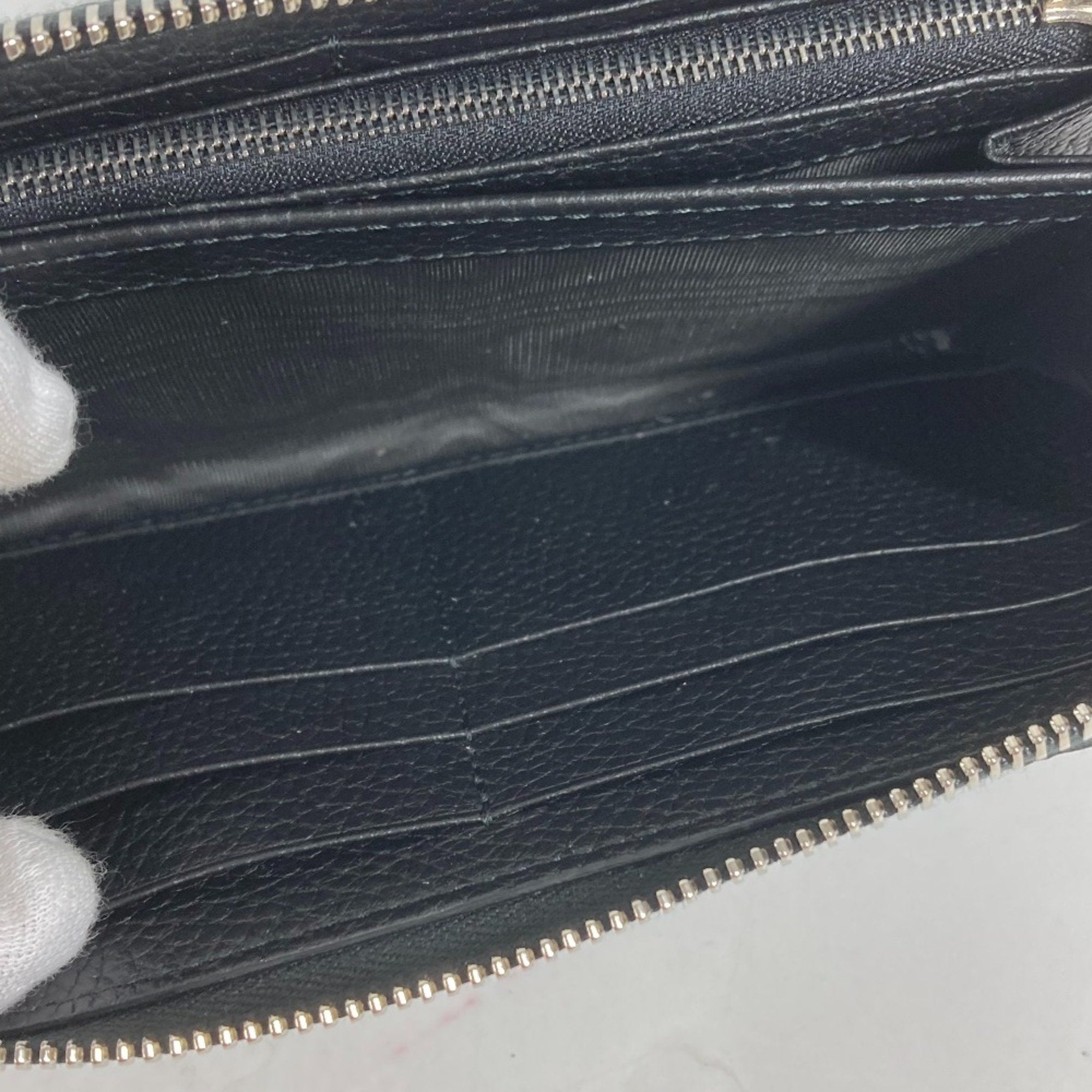 Gucci 771154 Long Wallet Zip Around Long Wallet Black