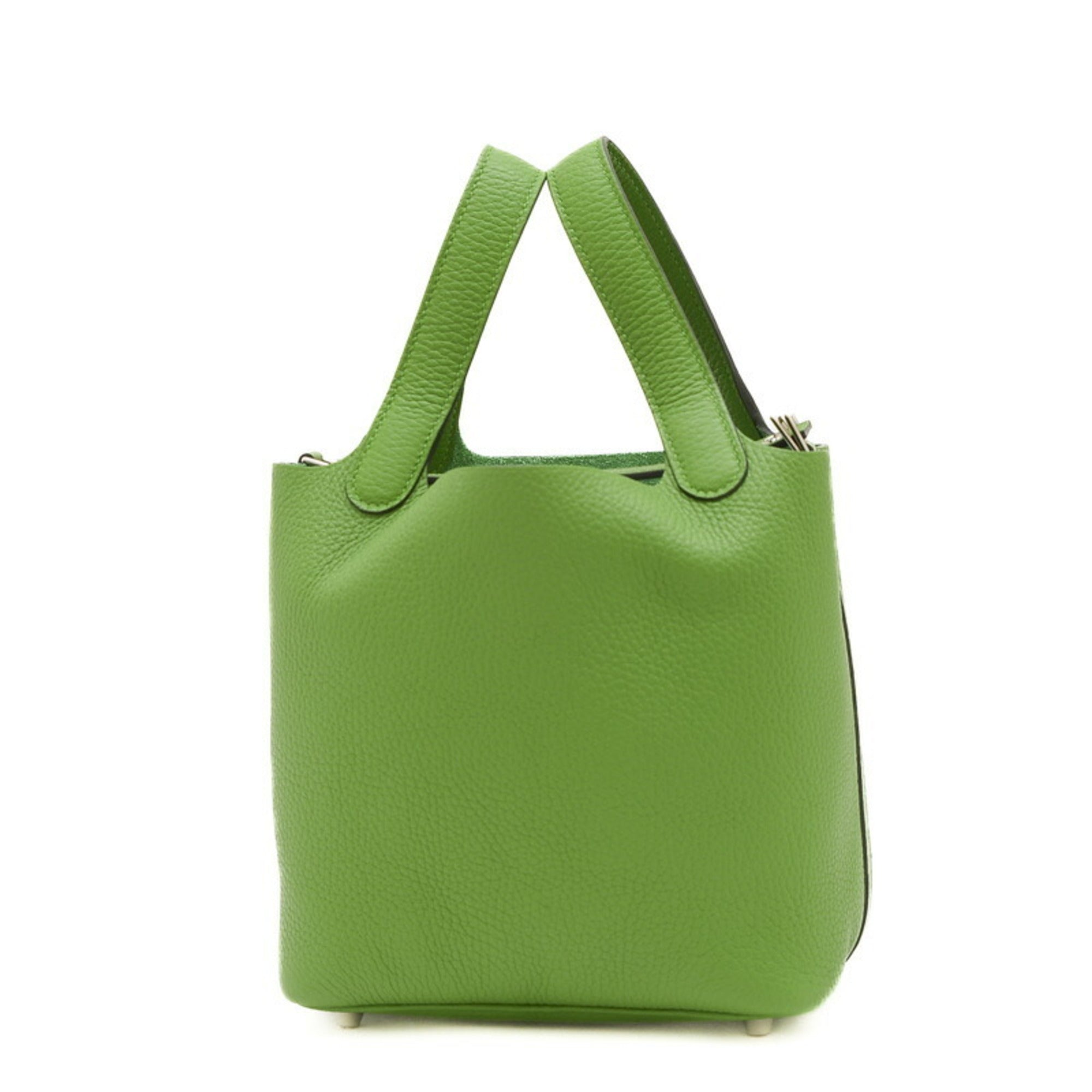Hermes Picotin Lock Pm 18 Handbag Taurillon Vert Yucca W Stamp