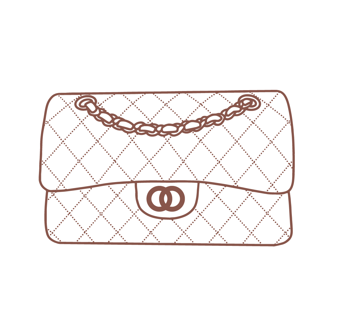 Chanel bag outline icon