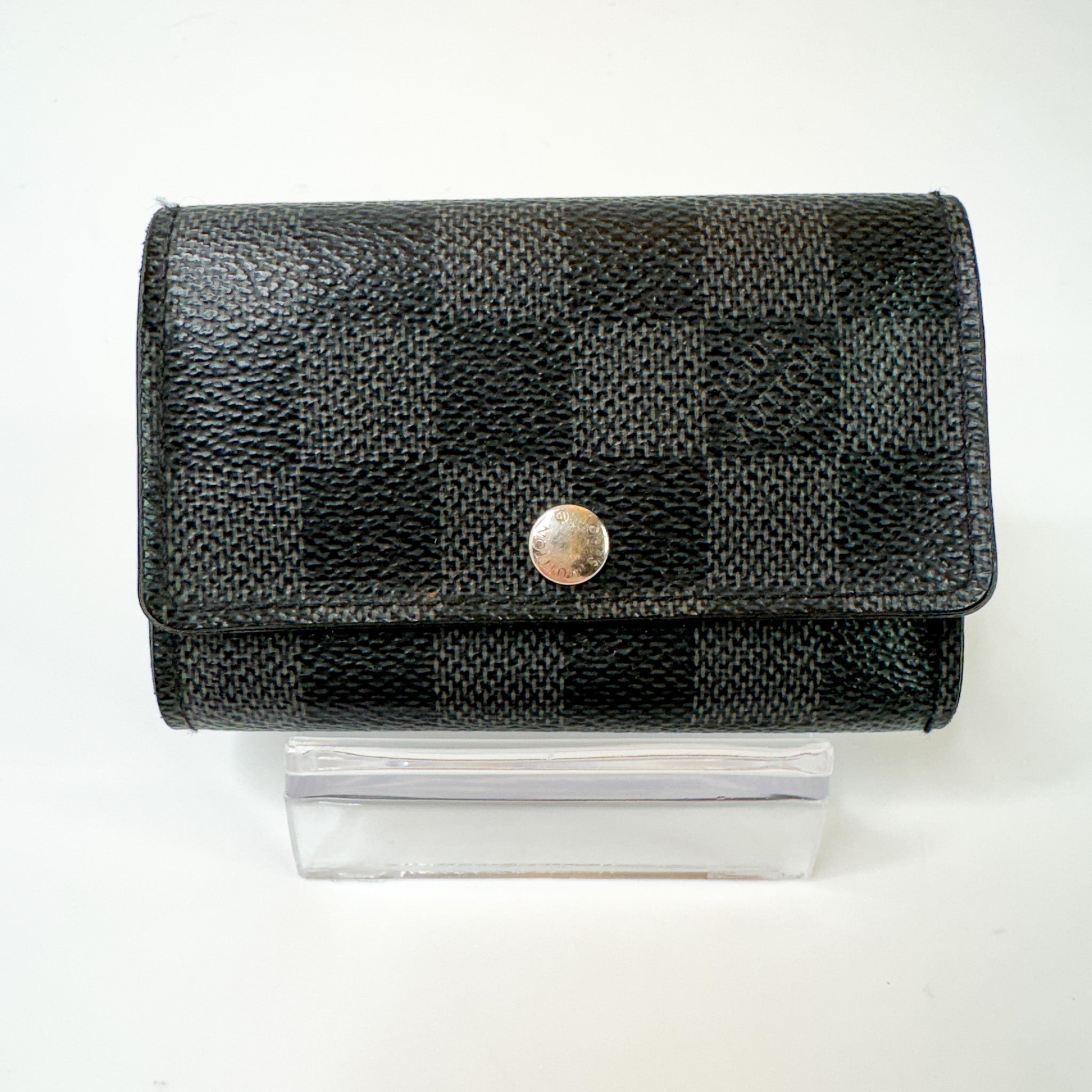 Pre-Owned Authentic Louis Vuitton Coated Canvas Damier Graphite Key Holder