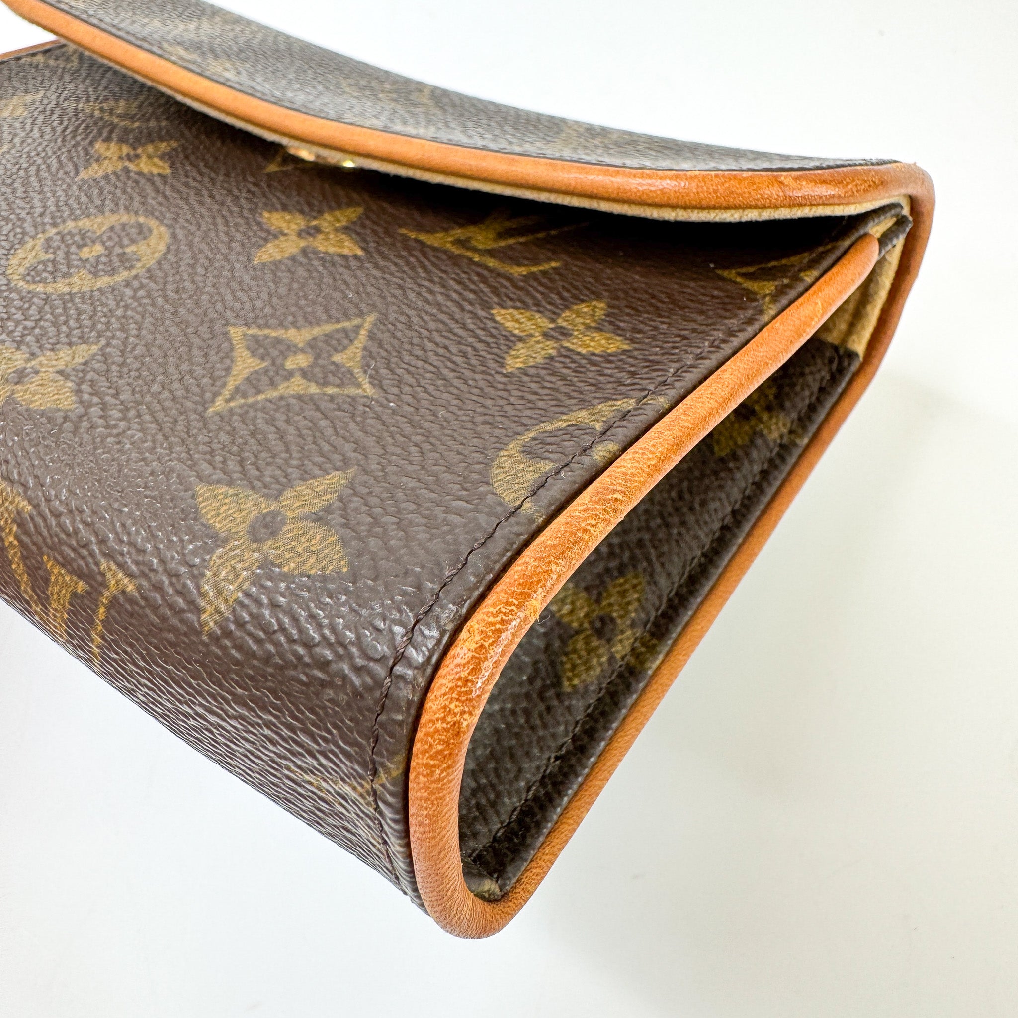 Pre-Owned Authentic Louis Vuitton Monogram Coated Canvas Pochette Florentine Bum Bag Belt Bag XS Full Set