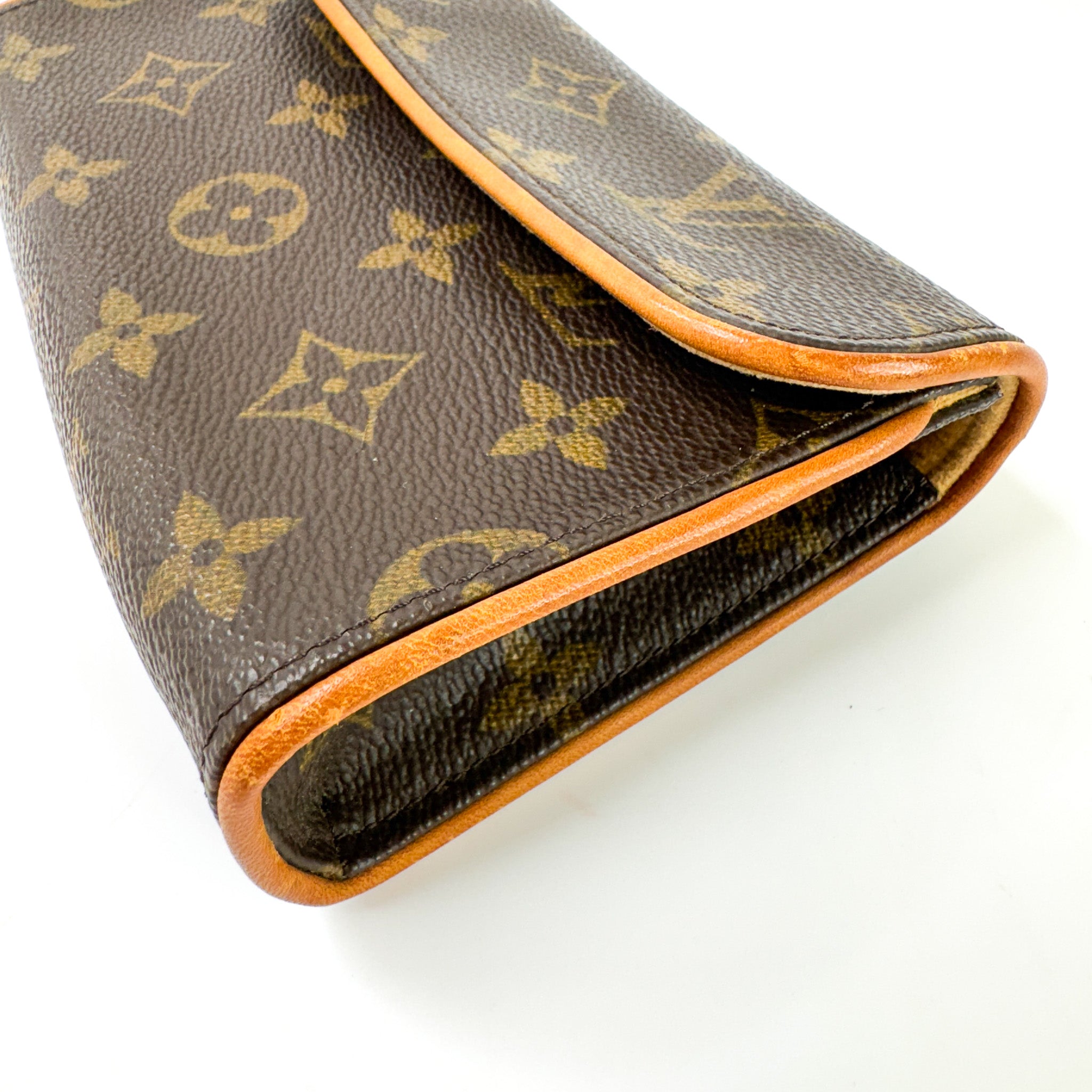 Pre-Owned Authentic Louis Vuitton Monogram Coated Canvas Pochette Florentine Bum Bag Belt Bag XS Full Set