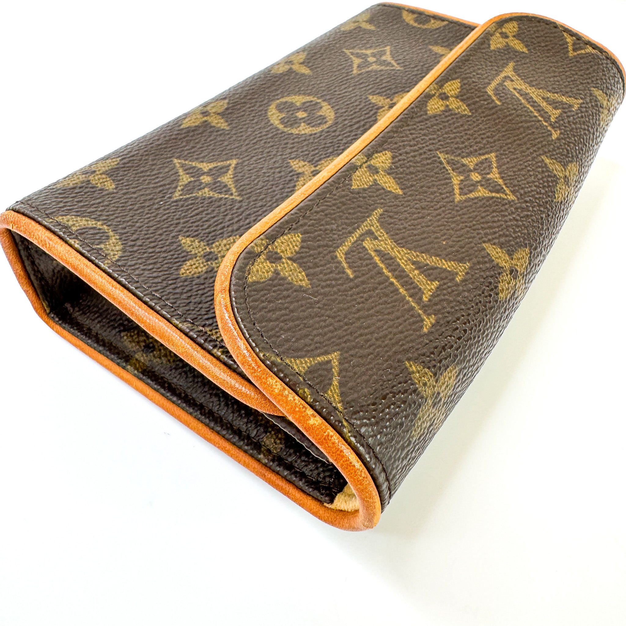 Pre-Owned Authentic Louis Vuitton Monogram Coated Canvas Pochette Florentine Bum Bag Belt Bag XS Full Set