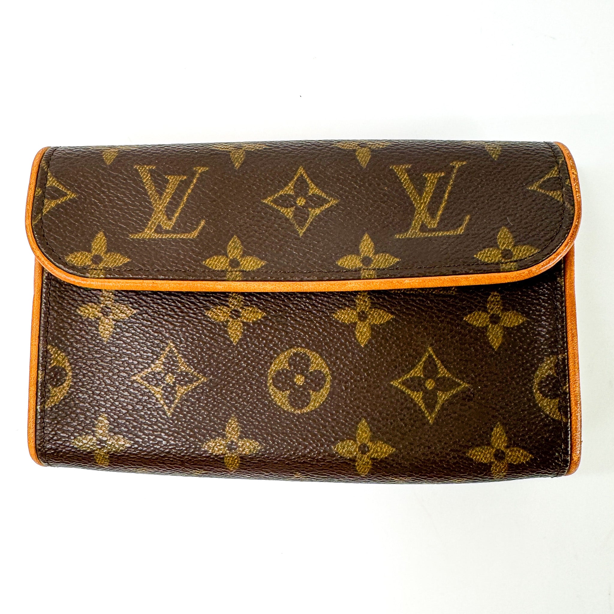 Pre-Owned Authentic Louis Vuitton Monogram Coated Canvas Pochette Florentine Bum Bag Belt Bag XS Full Set