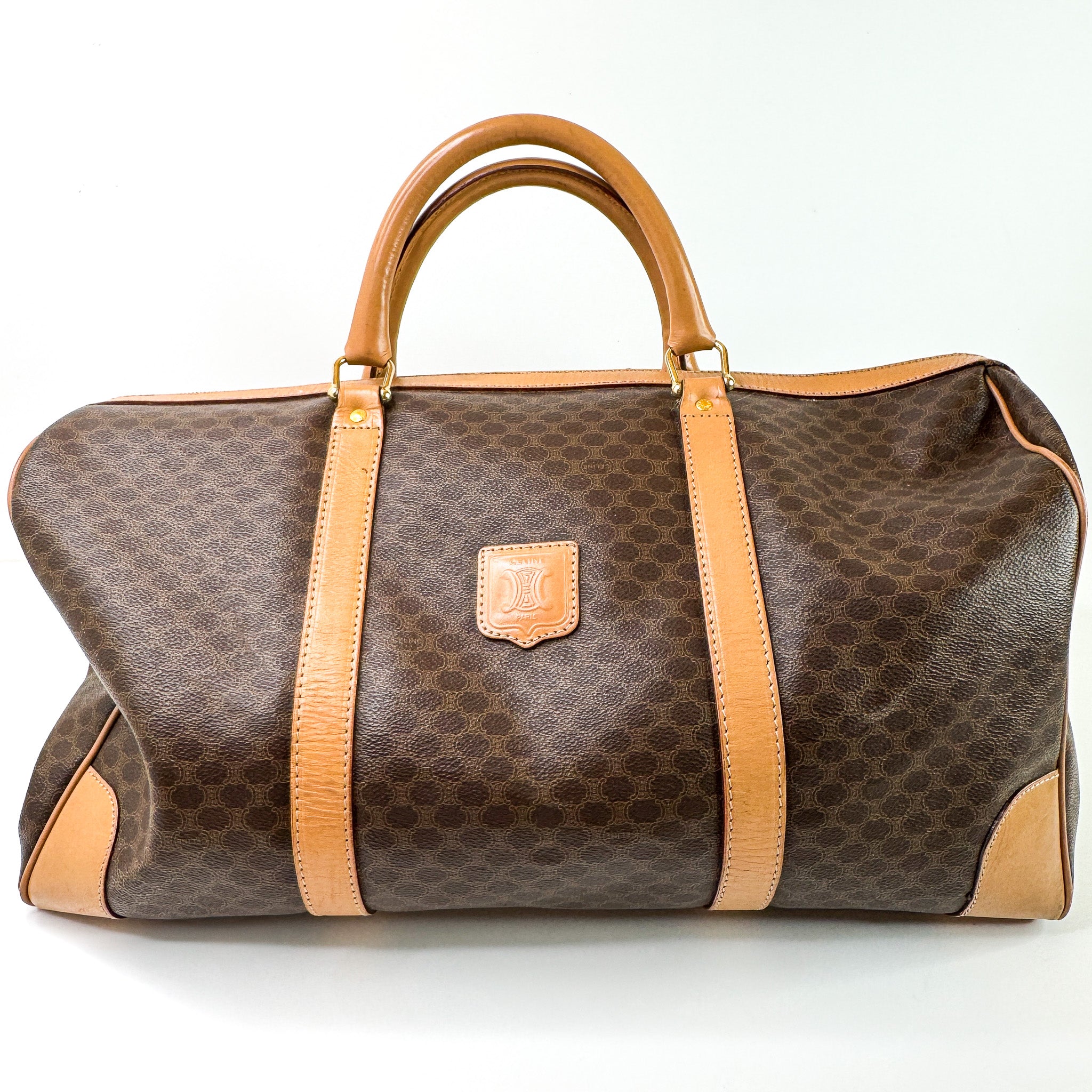Pre-Owned Authentic Vintage Celine Keepall 45 Boston Bag Macadam Monogram Travel Duffel Bag