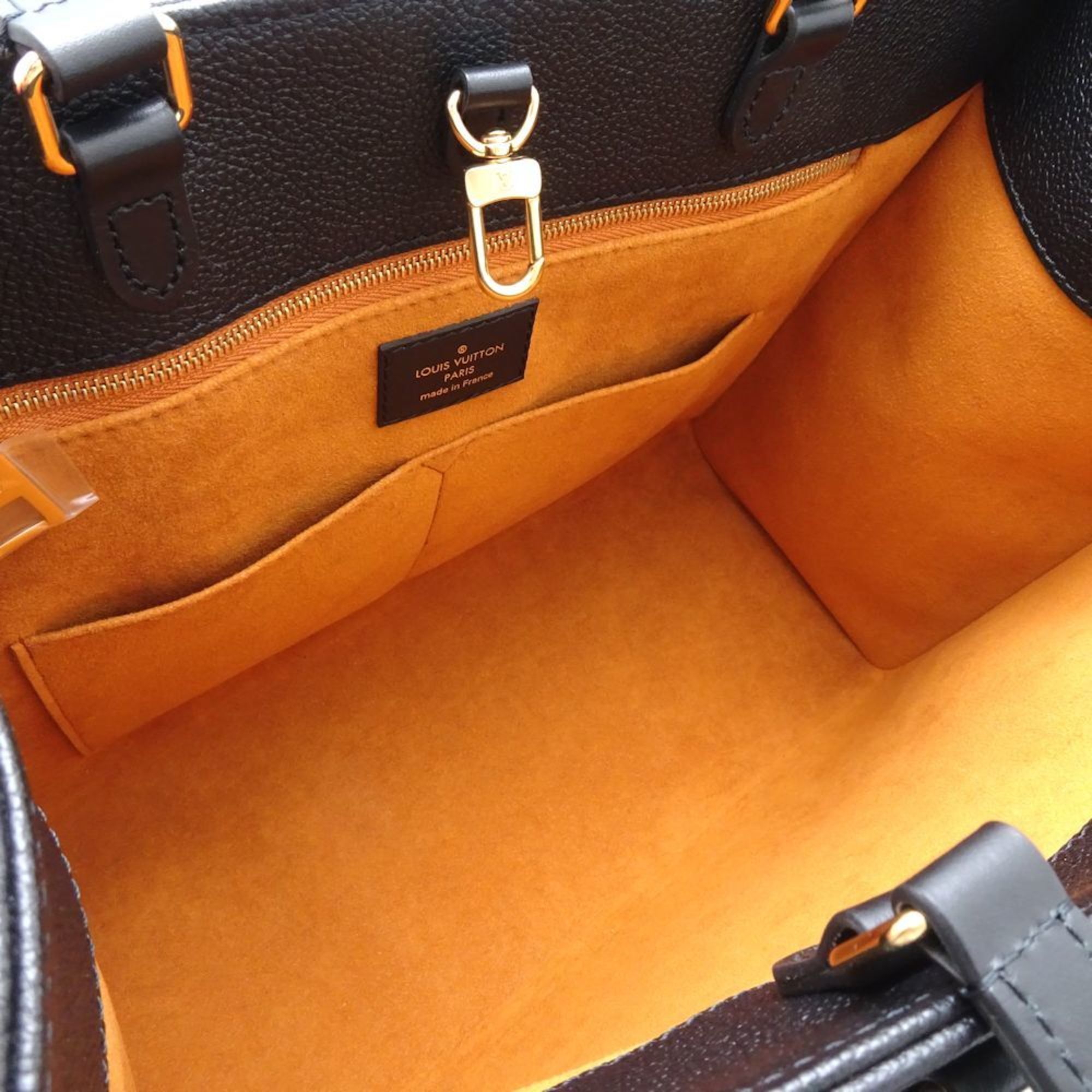 Louis Vuitton Monogram Empreinte On The Go Mm M45595 Tote Bag Noir 352026