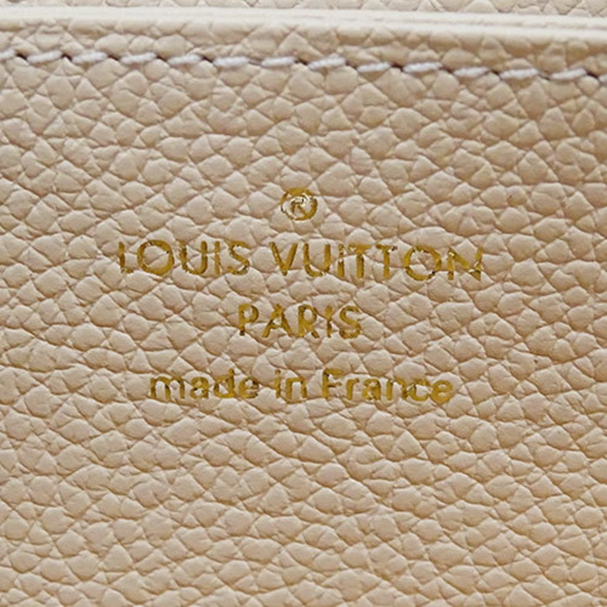 Louis Vuitton Long Monogram Empreinte Zippy Wallet Crème Light Beige M82212