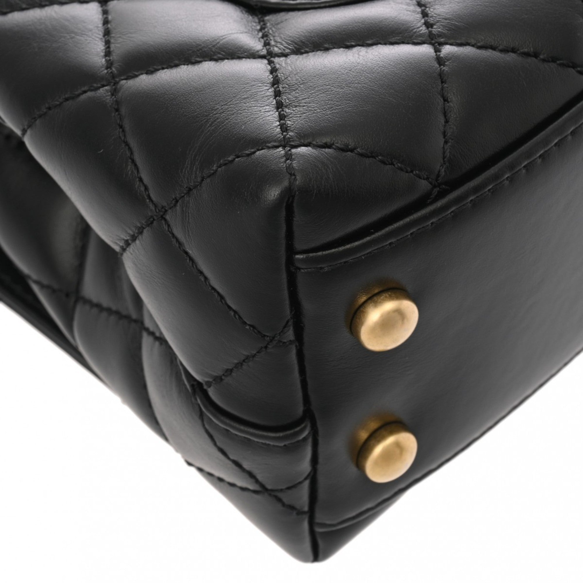 Chanel Matelasse Xxs Black As2215 Women's Calfskin Handbag