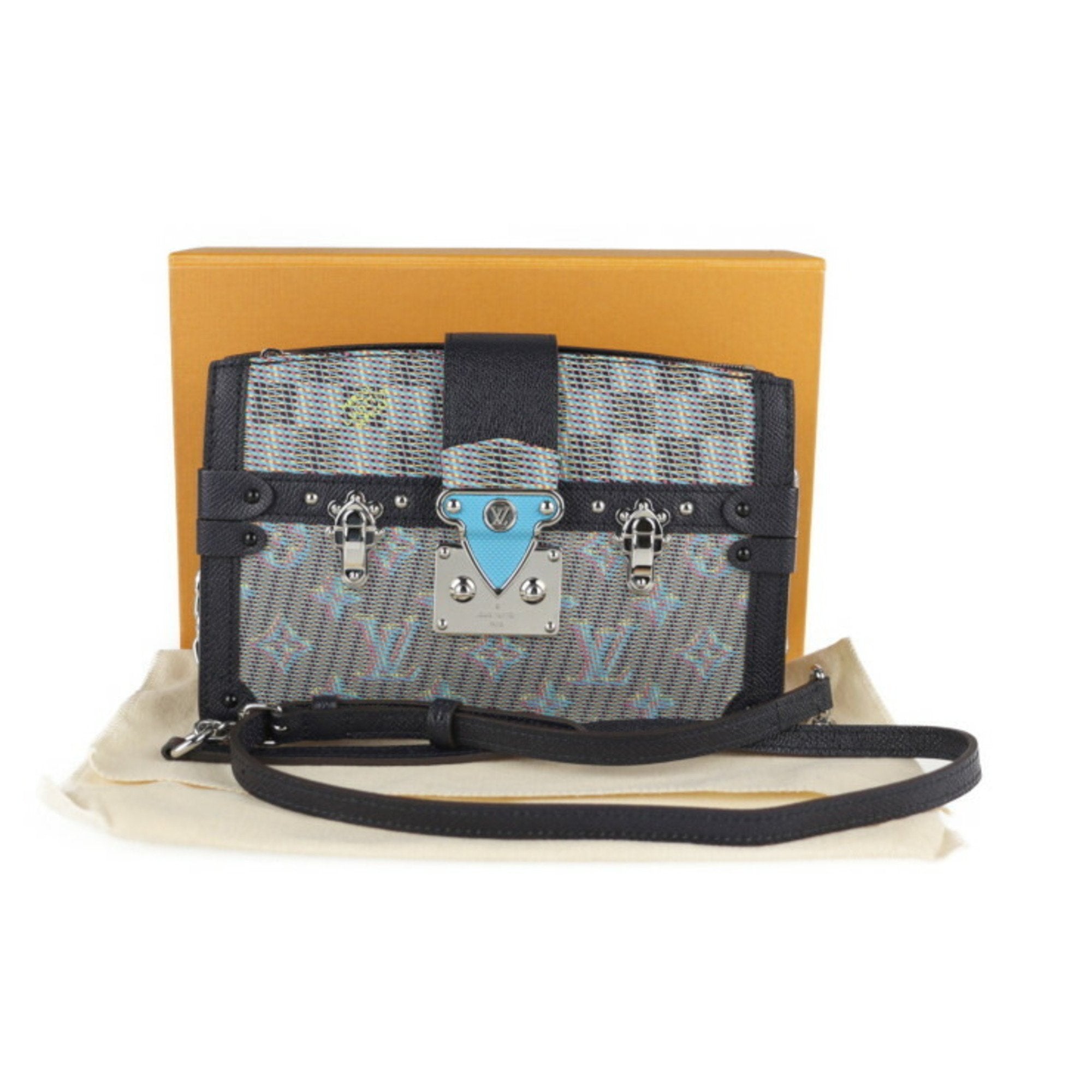 Louis Vuitton Petite Maru Blue Monogram Bag M55512