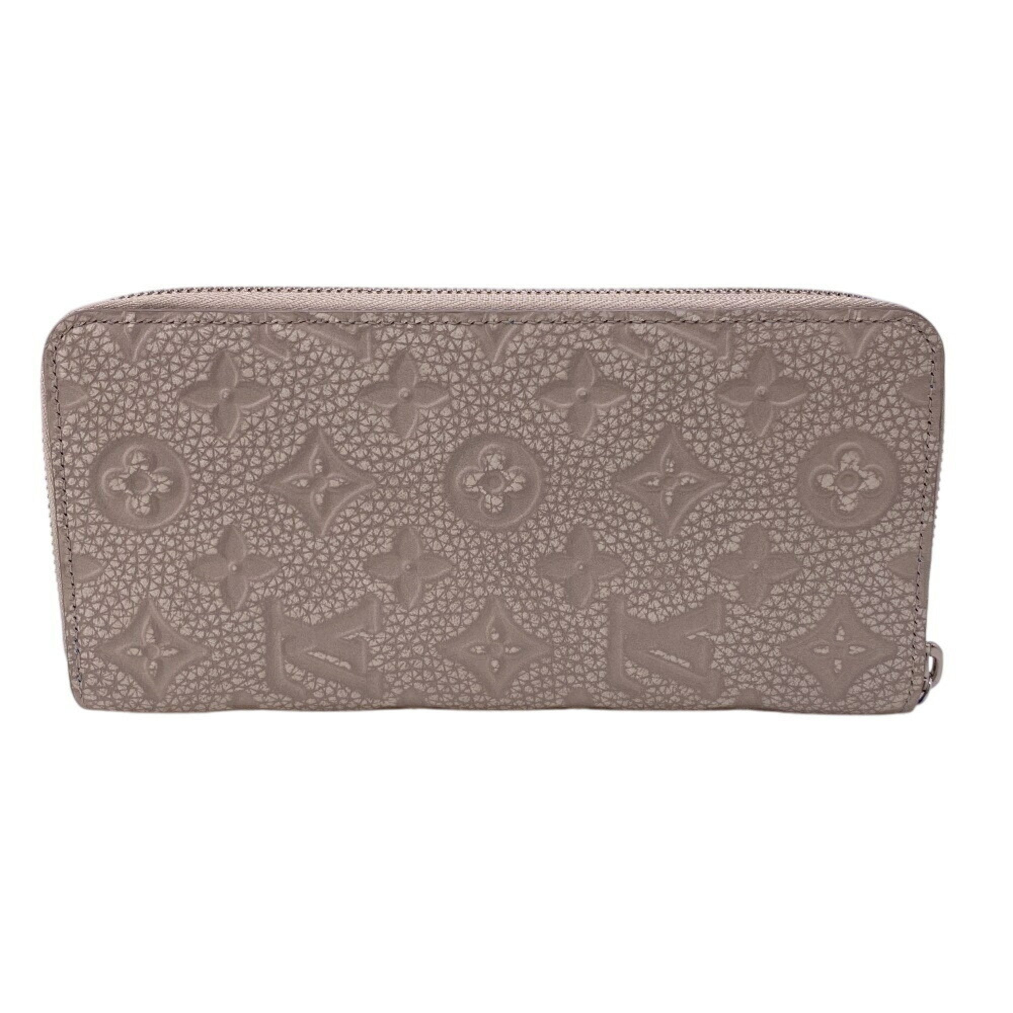 Louis Vuitton M81573 Zippy Wallet Vertical Round Taurillon Climbing Long Blue Women's