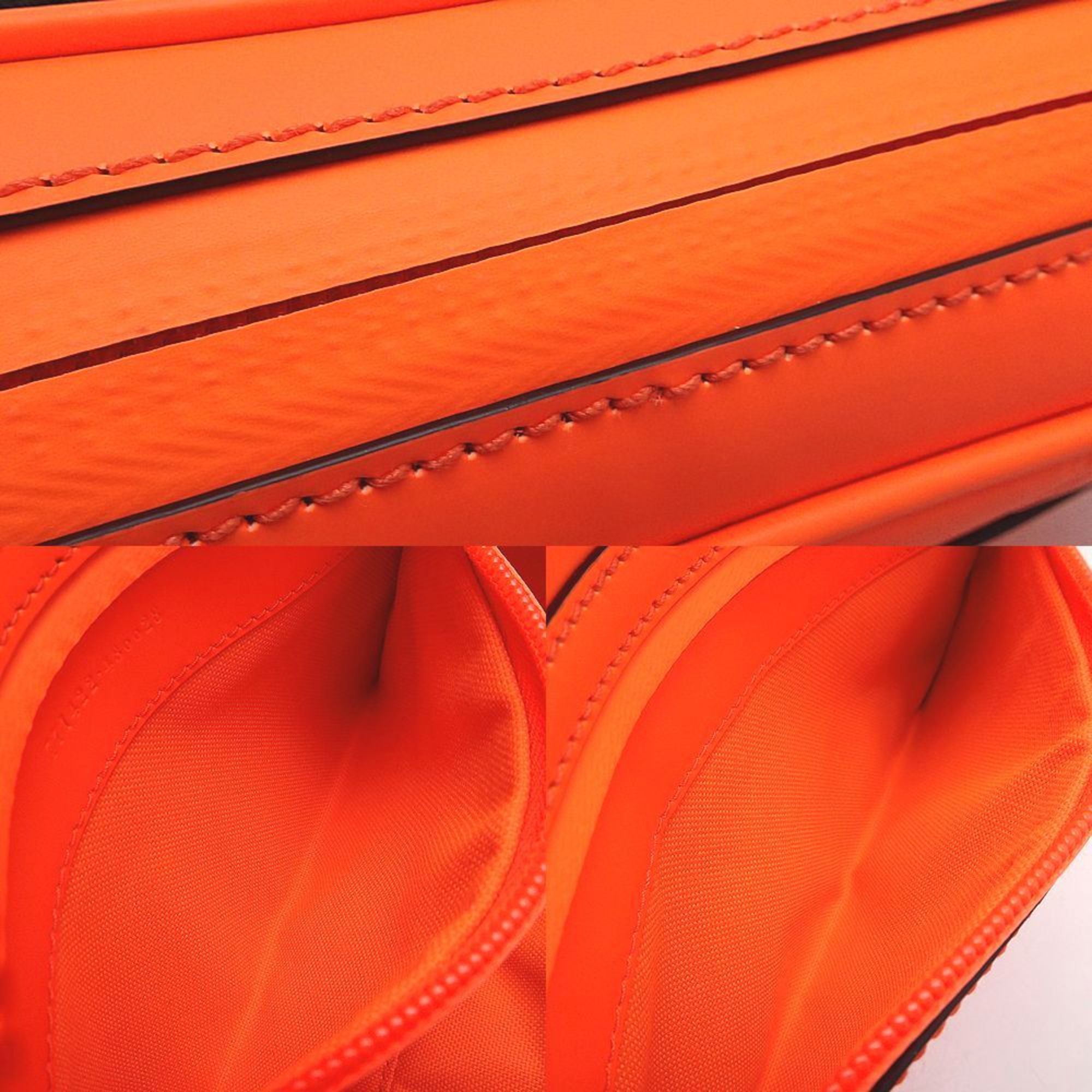 Gucci Belt Bag 771422 Body Gg Rubber Effect Leather Bright Orange 352032