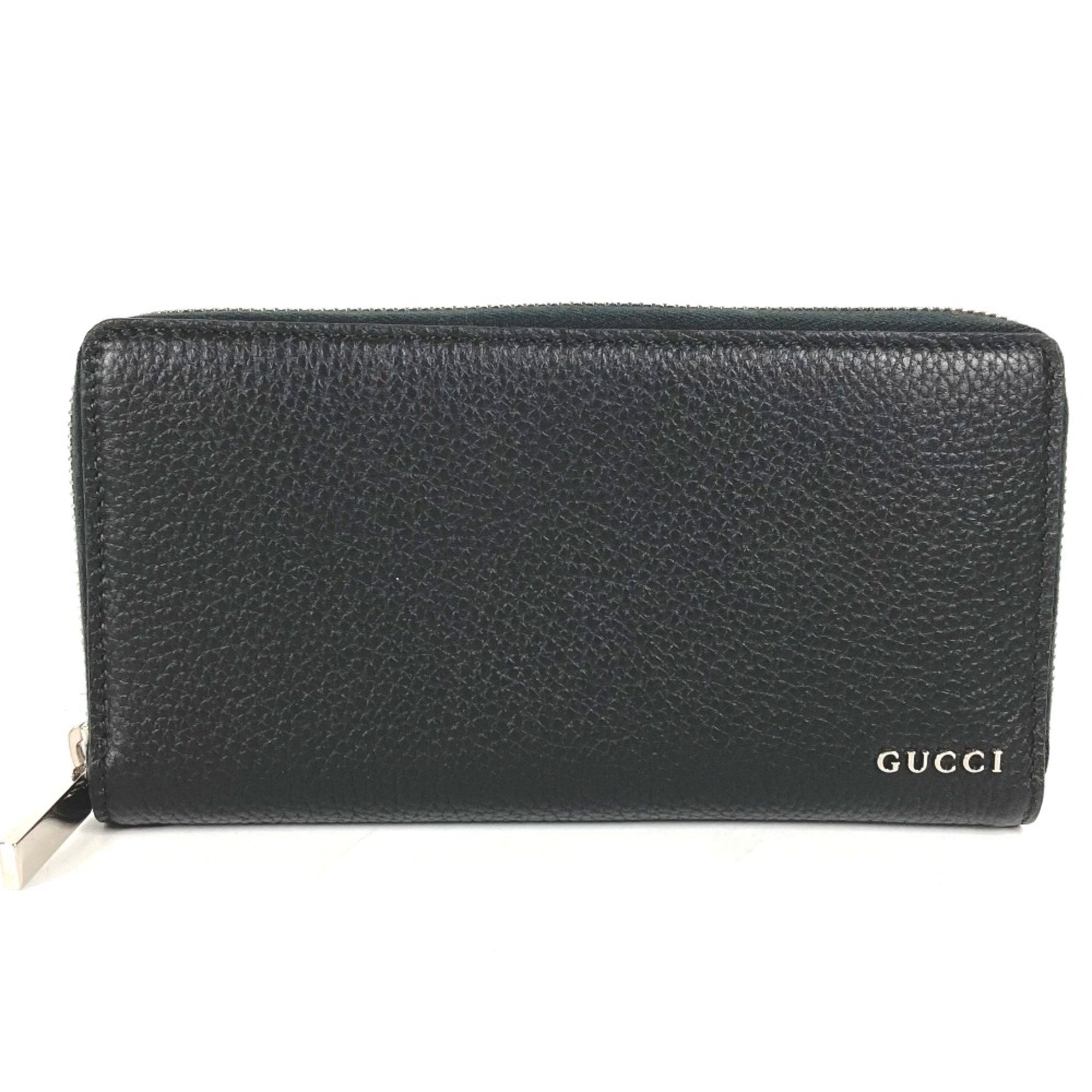 Gucci 771154 Long Wallet Zip Around Long Wallet Black