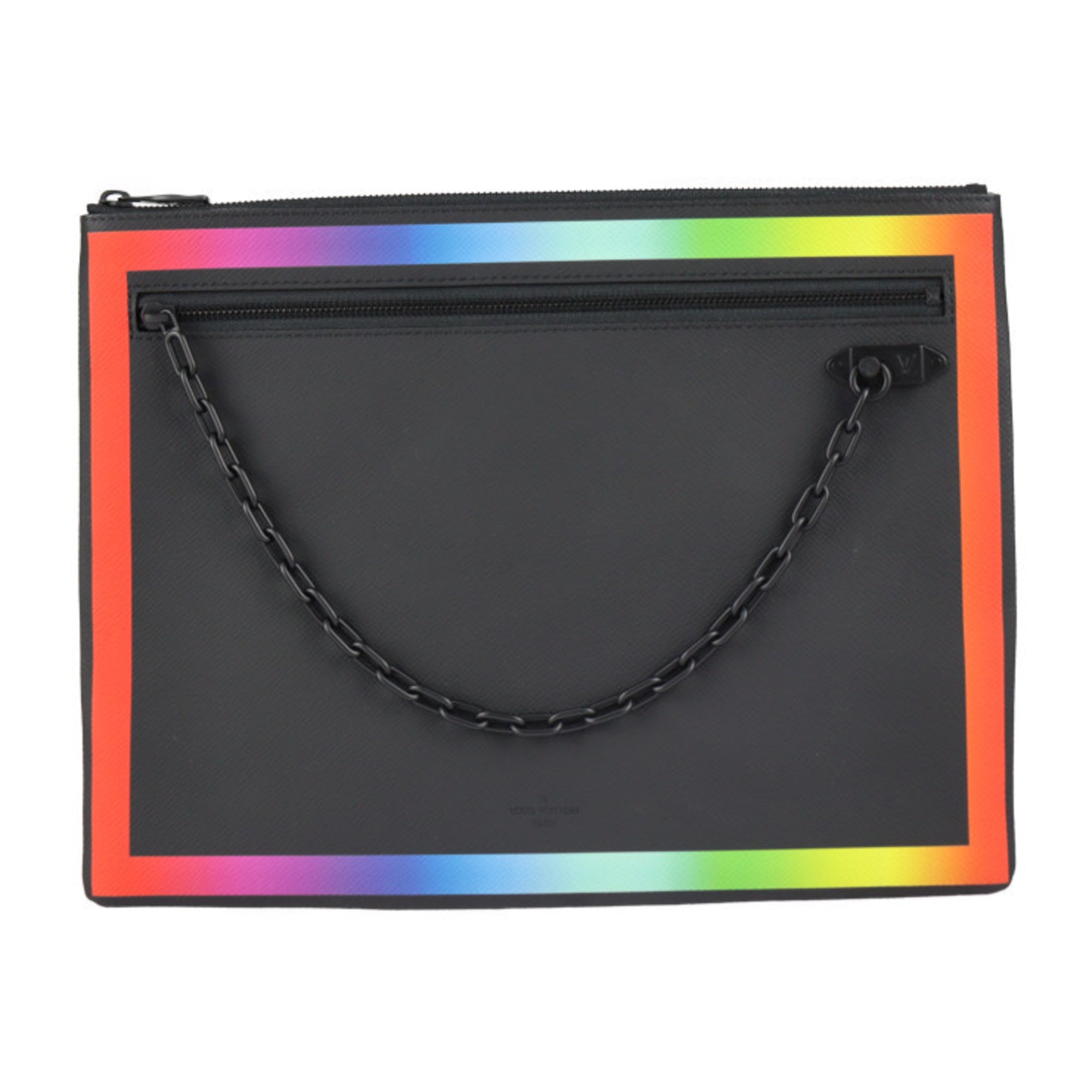 Louis Vuitton Taiga Rainbow Clutch Bag M30347 Black