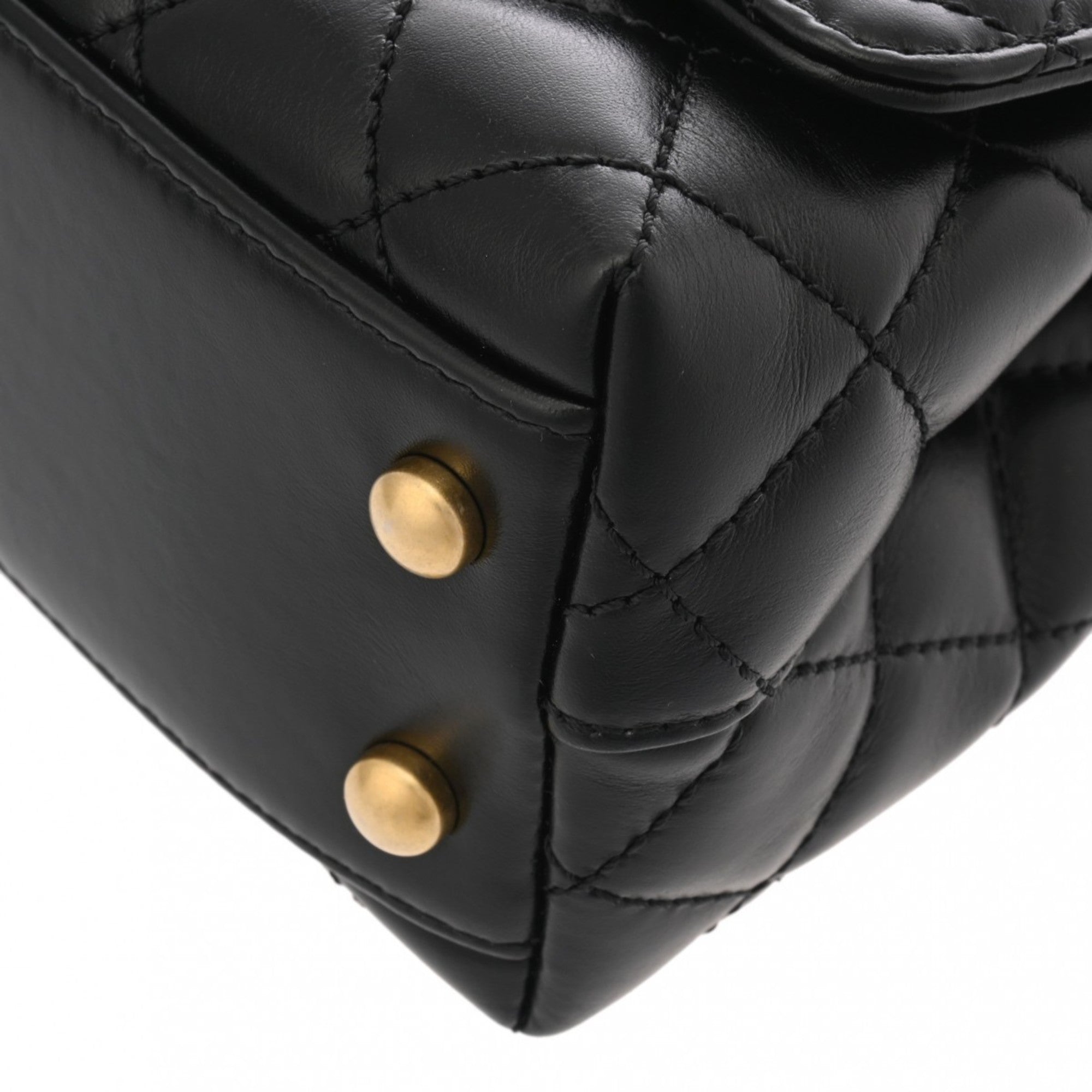 Chanel Matelasse Xxs Black As2215 Women's Calfskin Handbag