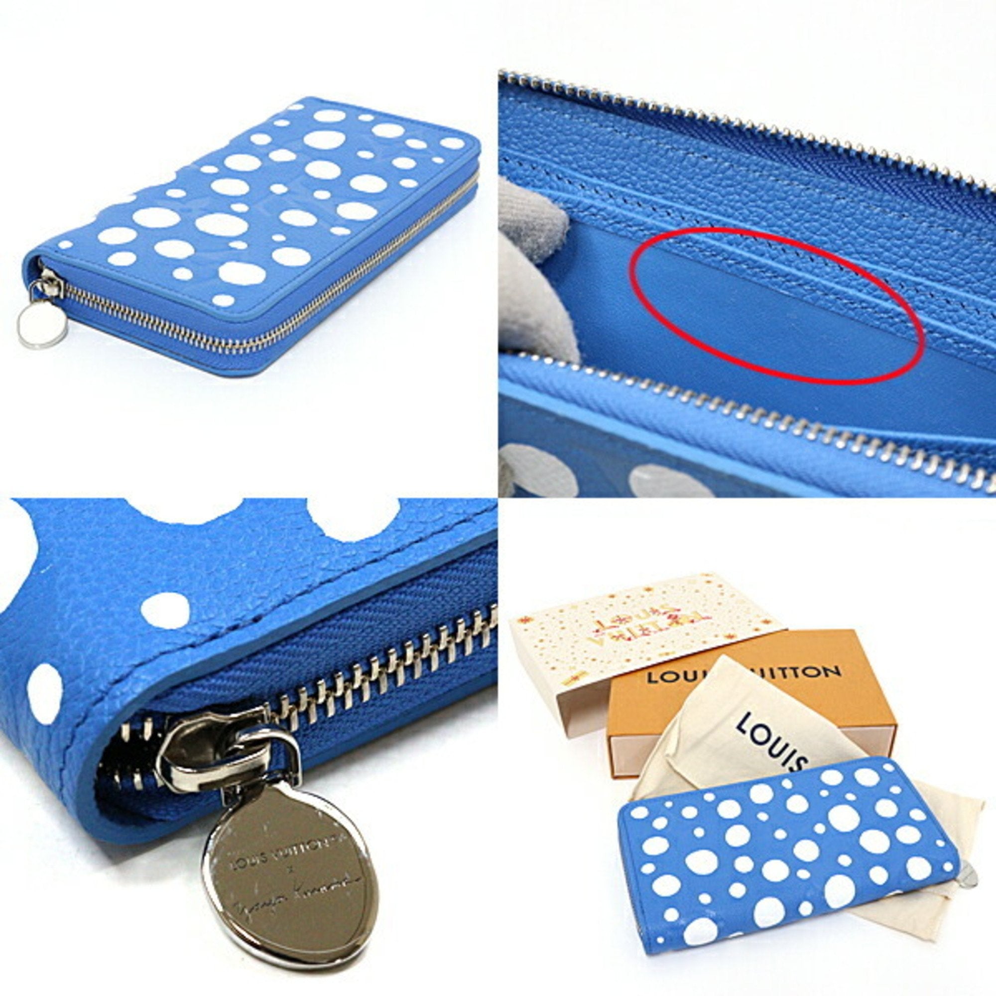 Louis Vuitton Zippy Wallet Infinity Dot Blue Blanc M81954