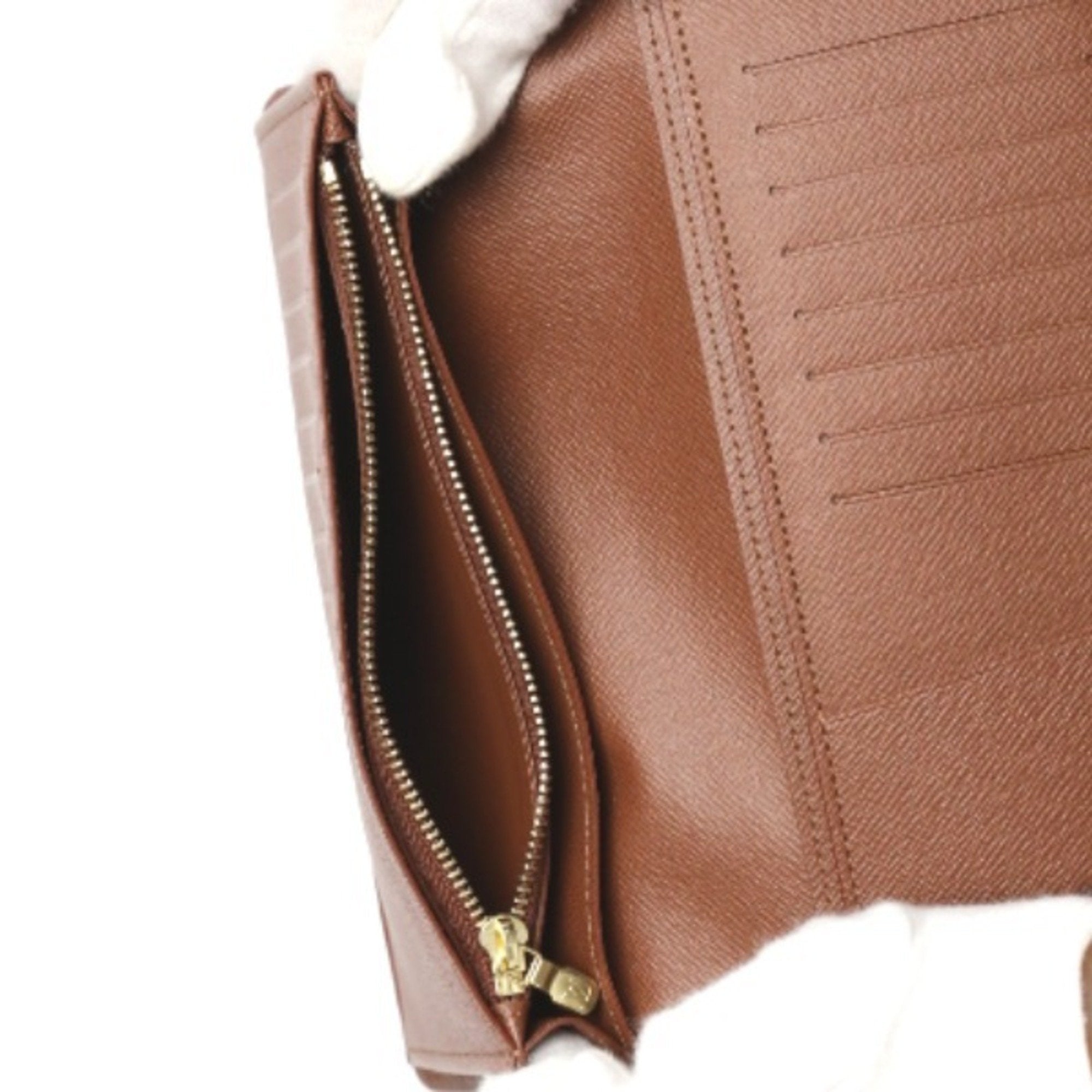 Louis Vuitton Monogram Long Wallet Braza M66540 Brown