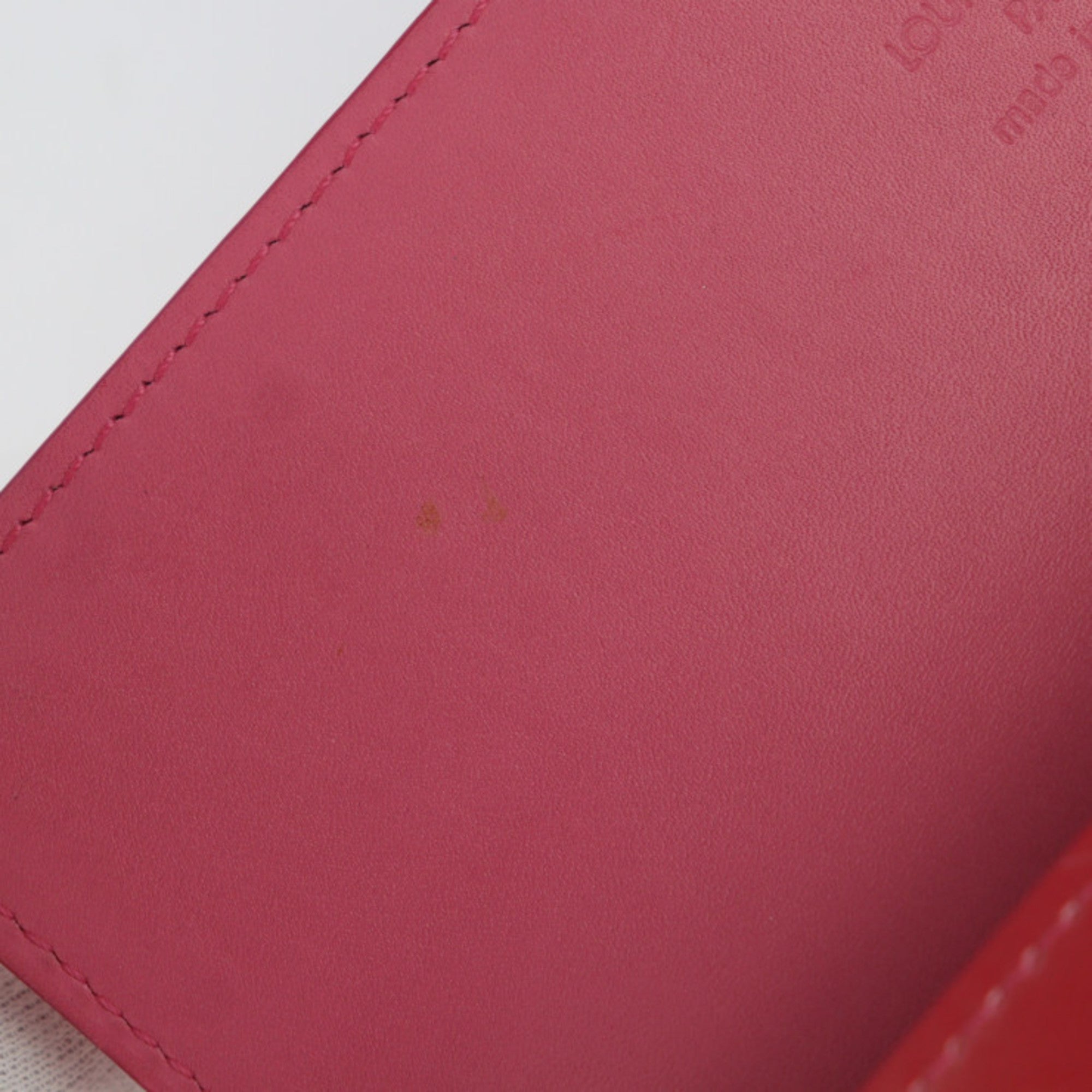 Louis Vuitton Portefeuille Sarah Long Wallet M9140 F Monogram Vernis Raspberry Flap