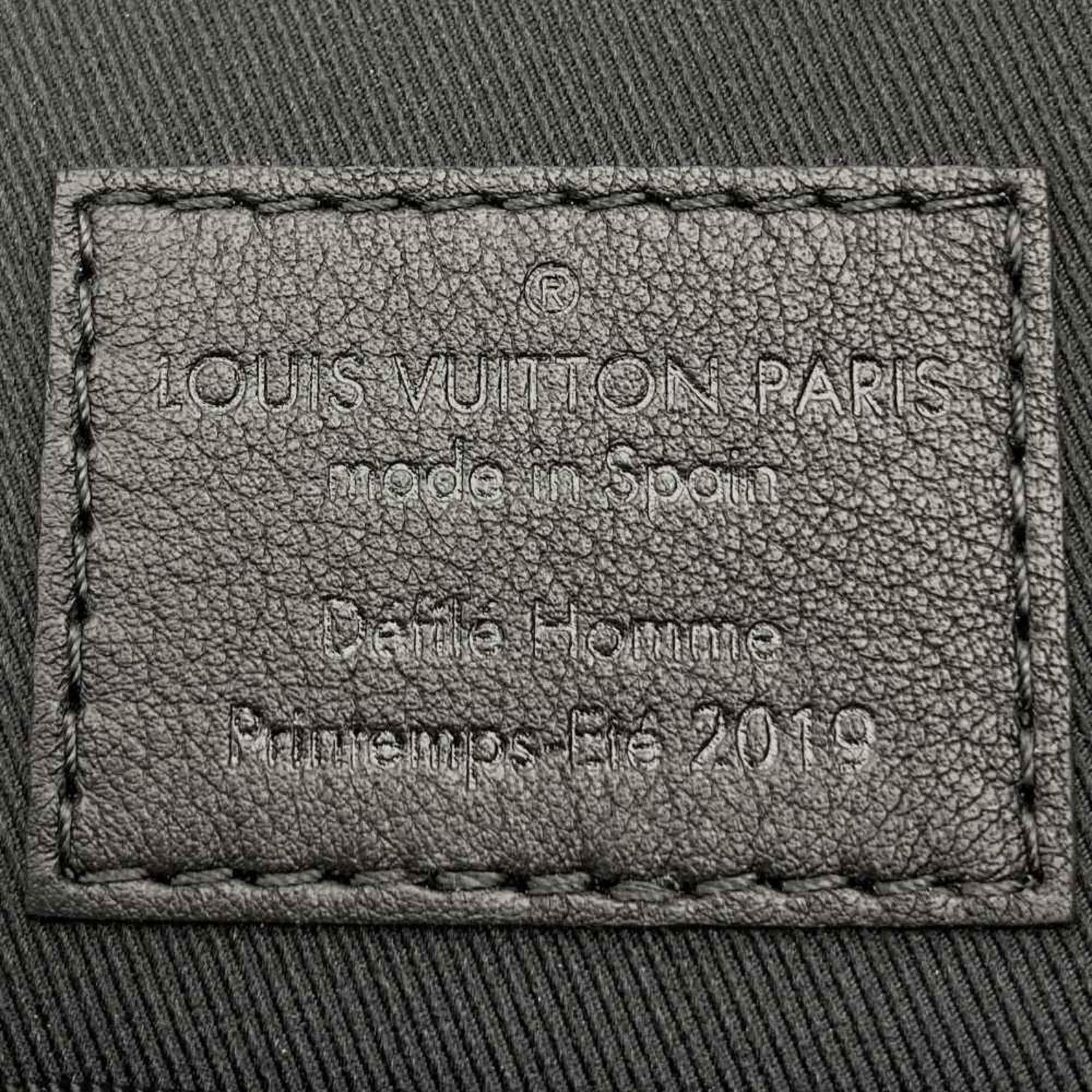 Louis Vuitton Pochette Clutch Bag Document Case Monogram Taurillon Black M67461 Men's Women's