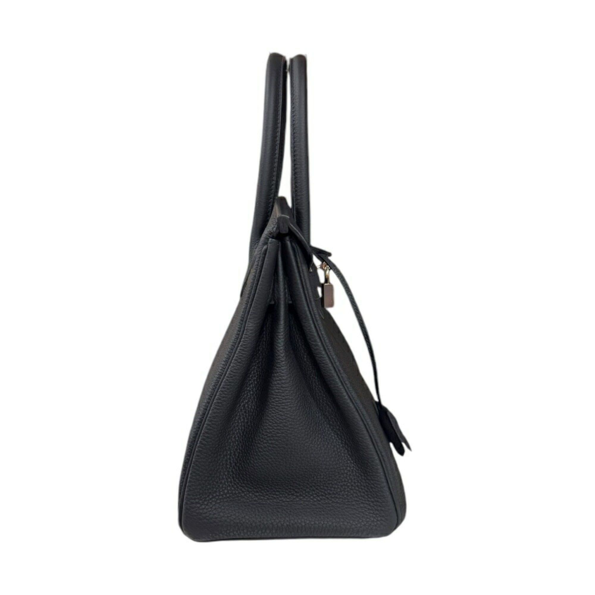 Hermes Birkin 30 Handbag Leather Black Women's Hermes