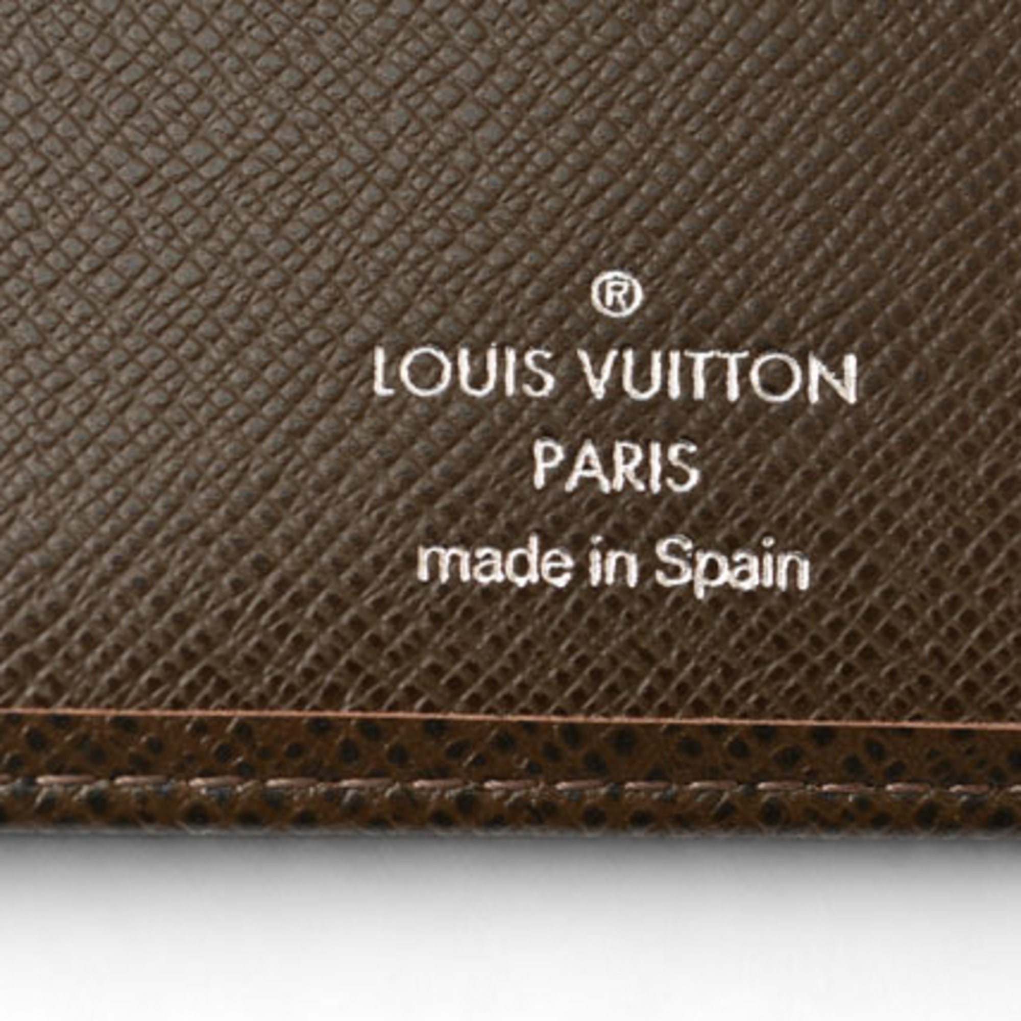 Louis Vuitton Folding Wallet Billfold Portobier 3 Vole Grisli M30428