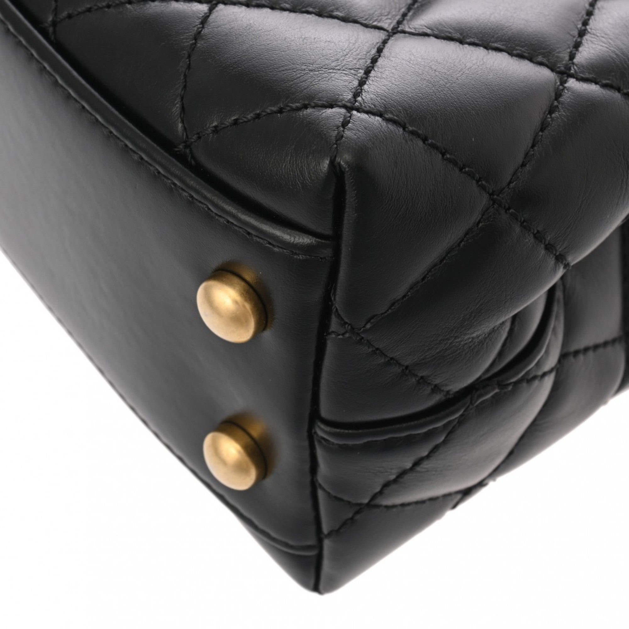 Chanel Matelasse Xxs Black As2215 Women's Calfskin Handbag