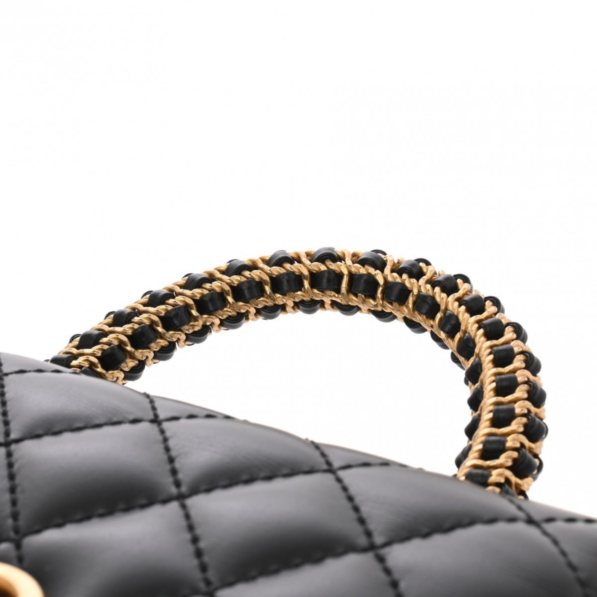 Chanel Matelasse Xxs Black As2215 Women's Calfskin Handbag