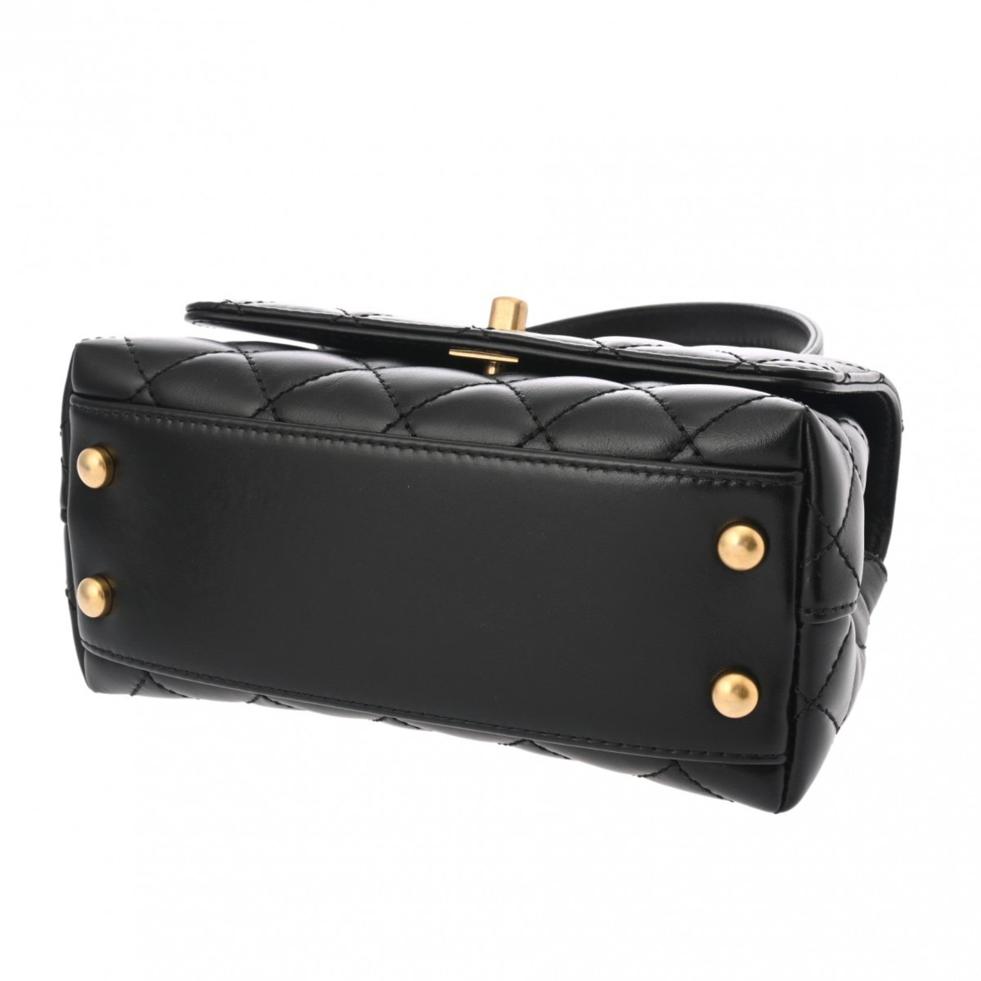 Chanel Matelasse Xxs Black As2215 Women's Calfskin Handbag