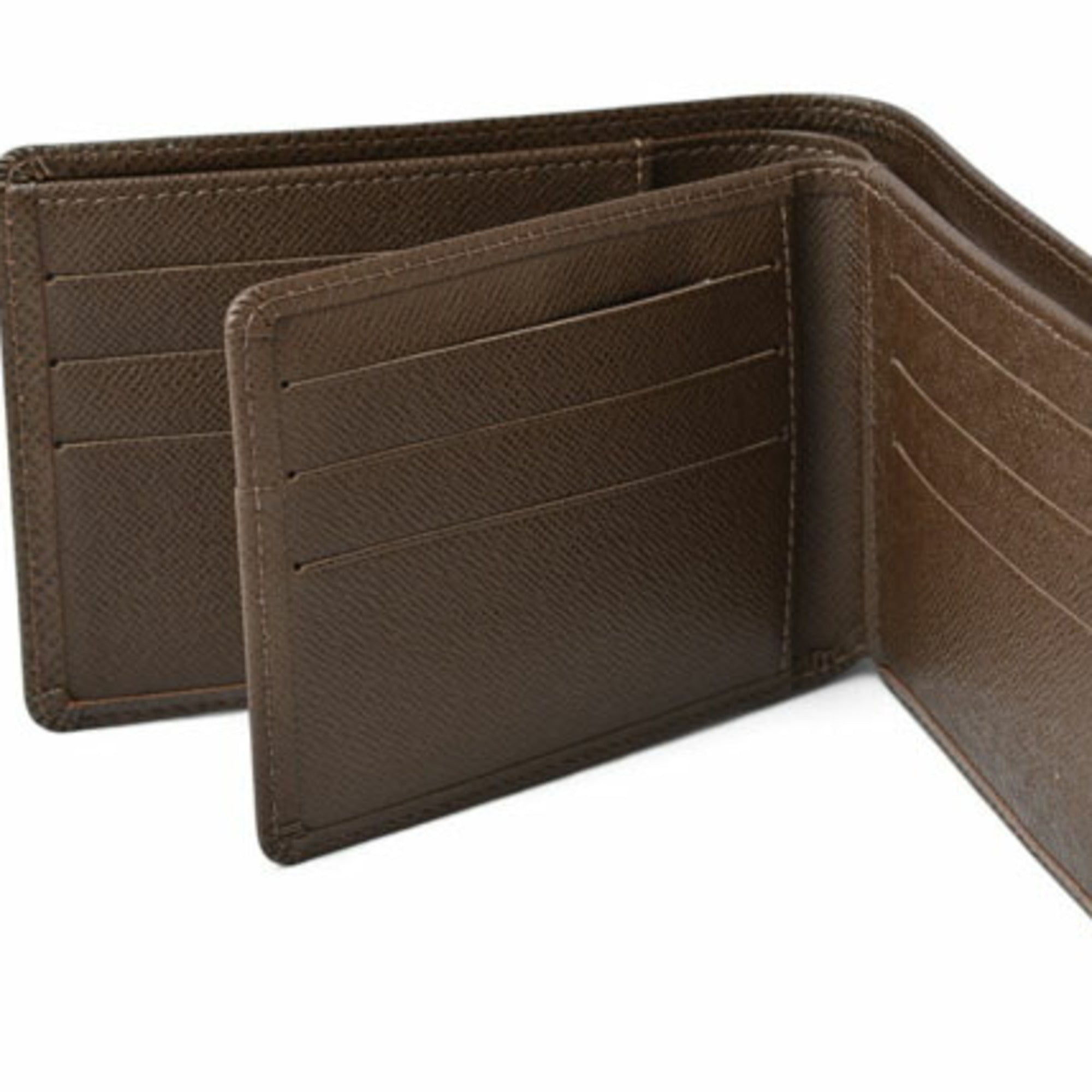 Louis Vuitton Folding Wallet Billfold Portobier 3 Vole Grisli M30428