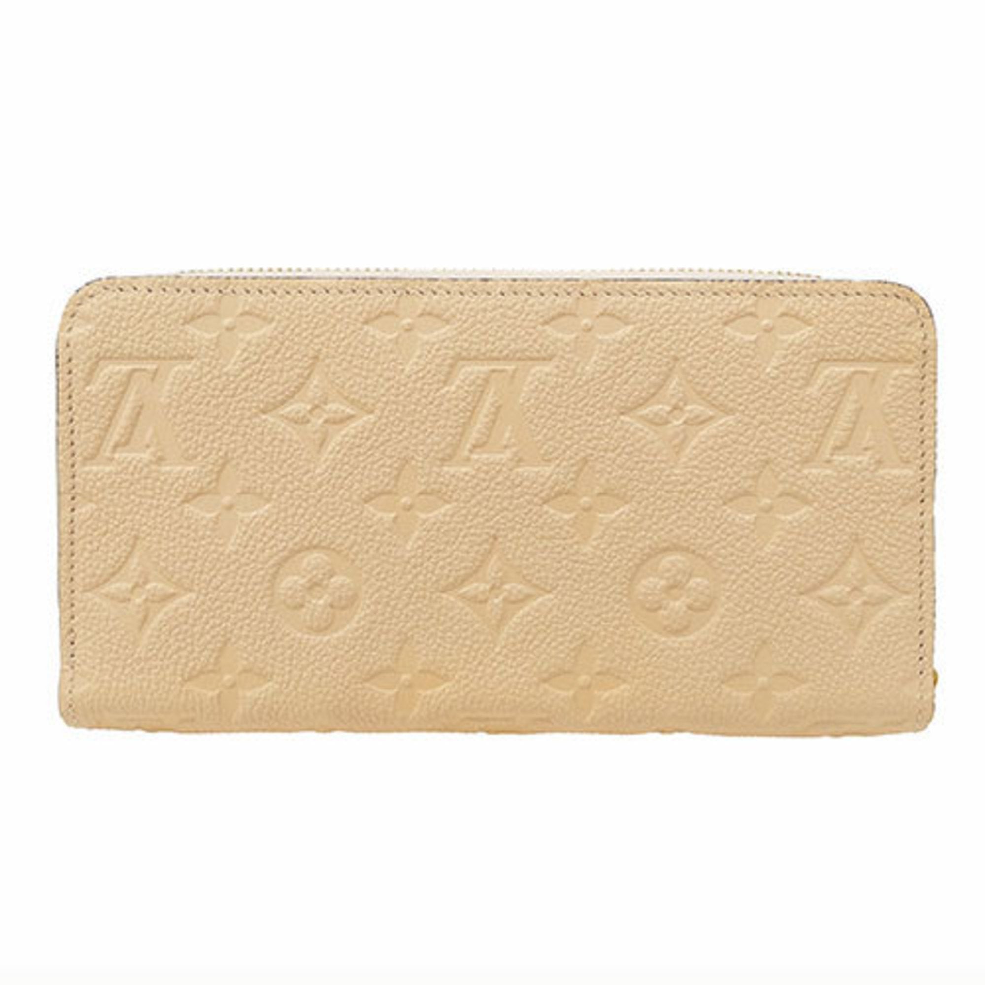 Louis Vuitton Long Monogram Empreinte Zippy Wallet Crème Light Beige M82212
