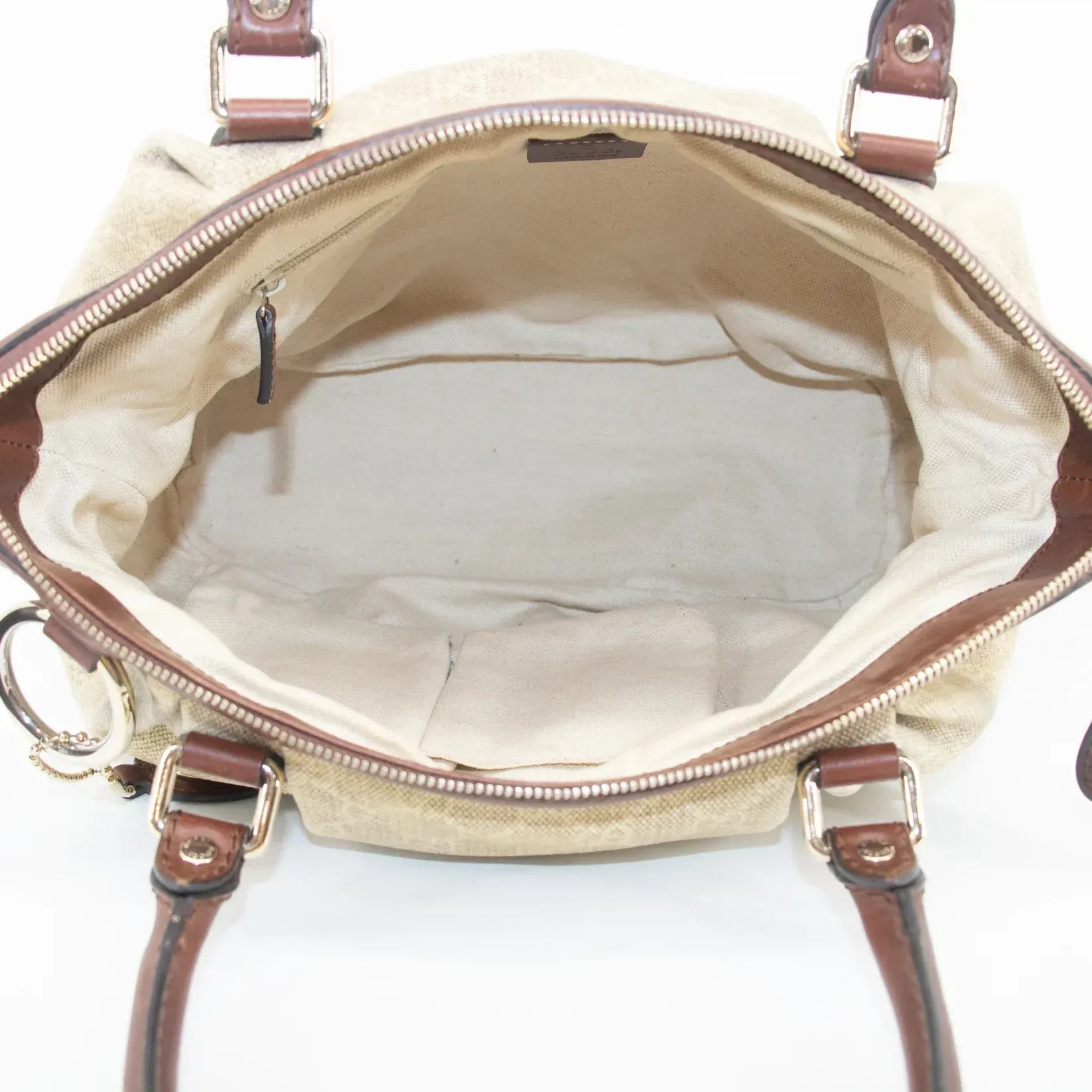 Pre-Owned Authentic Gucci Brown Interlocking GG Canvas x Leather Shoulder Bag