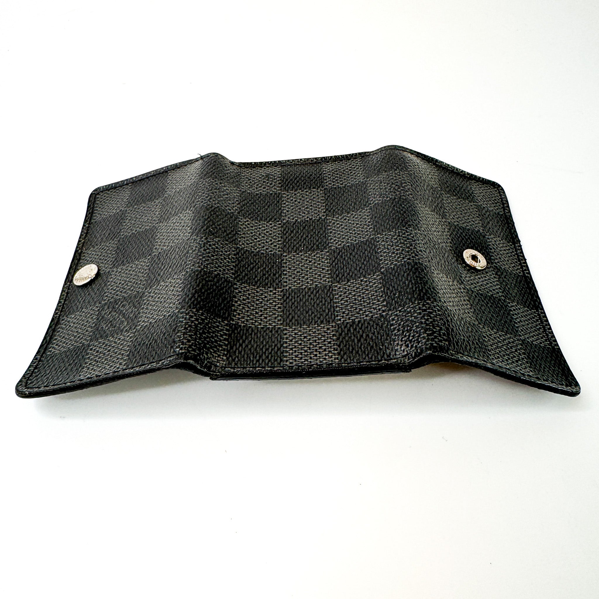 Pre-Owned Authentic Louis Vuitton Coated Canvas Damier Graphite Key Holder