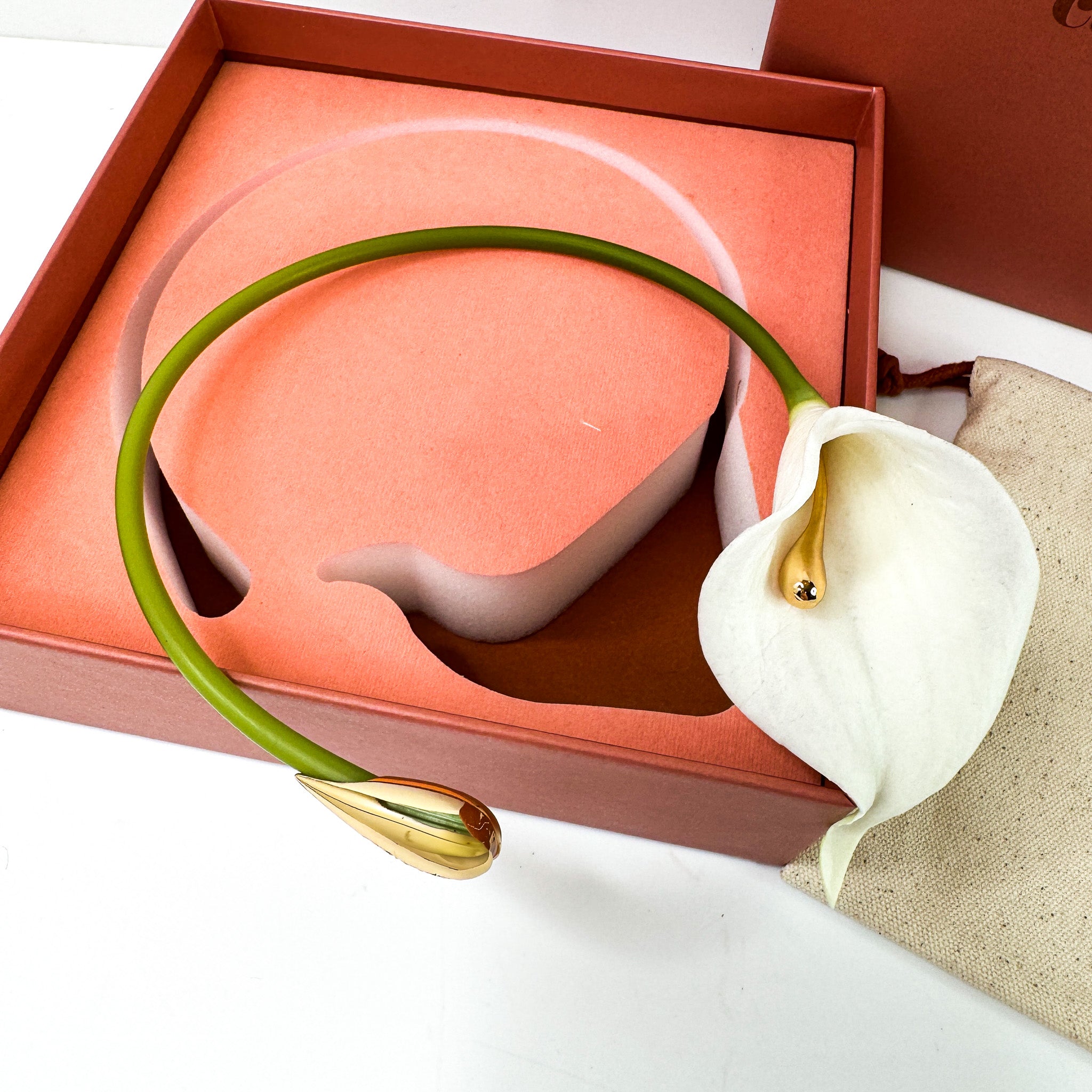 Pre-Owned Authentic BNWT Cult Gaia Calla Vine Choker Necklace