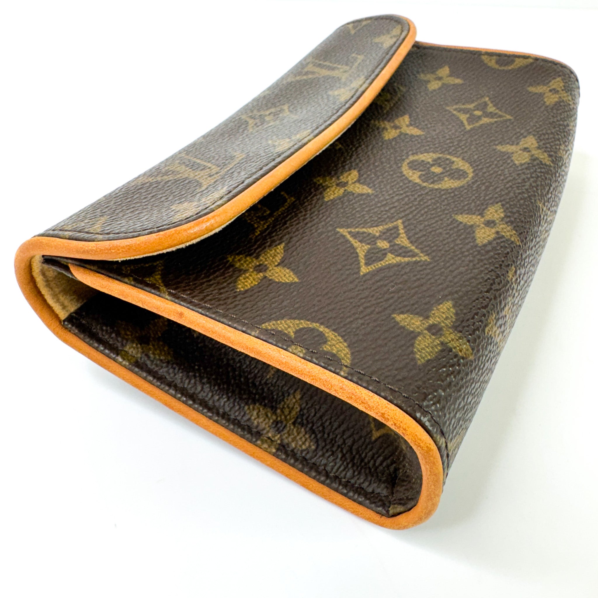 Pre-Owned Authentic Louis Vuitton Monogram Coated Canvas Pochette Florentine Bum Bag Belt Bag XS Full Set