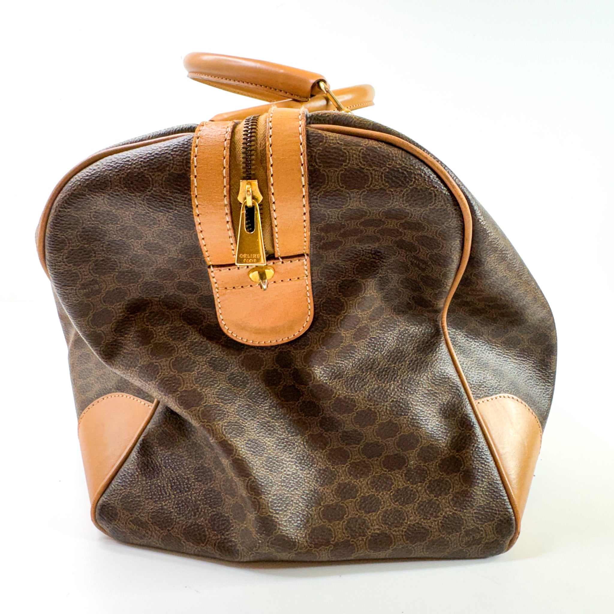 Pre-Owned Authentic Vintage Celine Keepall 45 Boston Bag Macadam Monogram Travel Duffel Bag