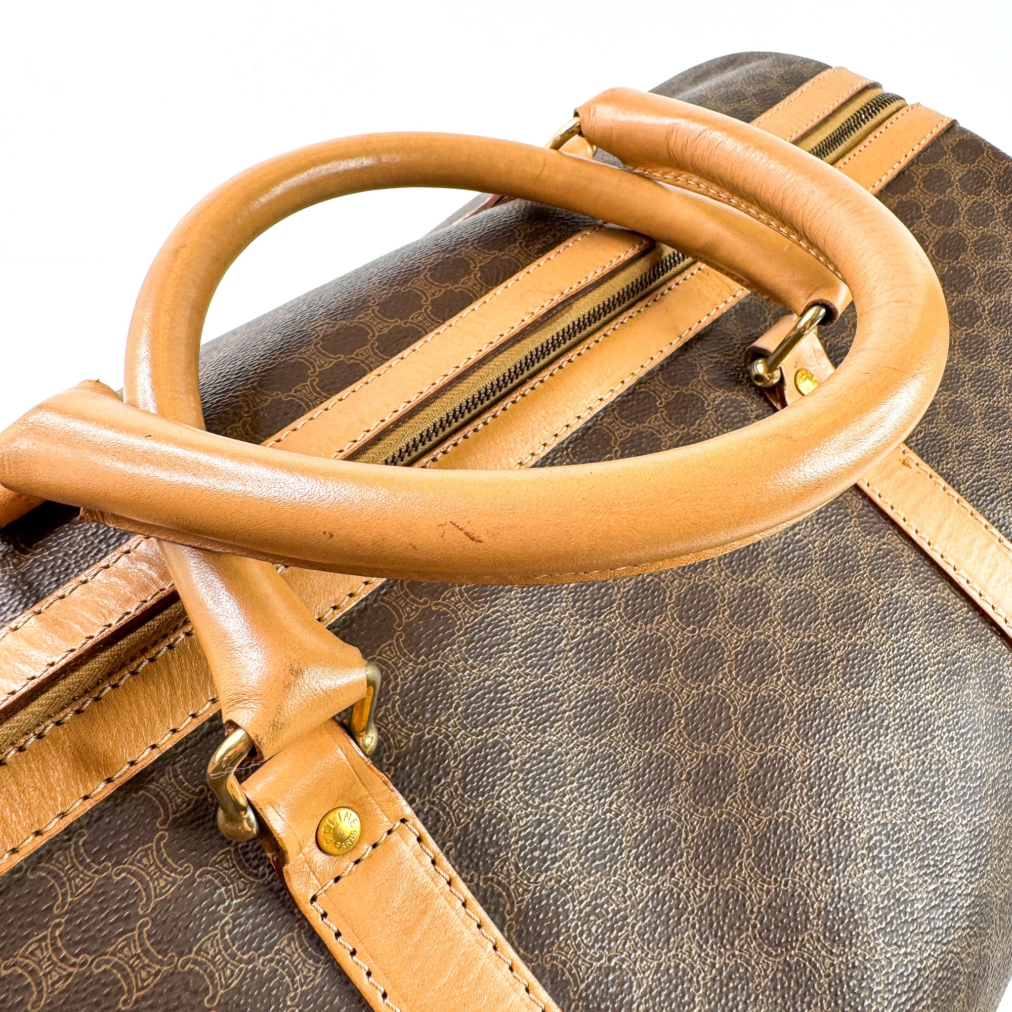 Pre-Owned Authentic Vintage Celine Keepall 45 Boston Bag Macadam Monogram Travel Duffel Bag